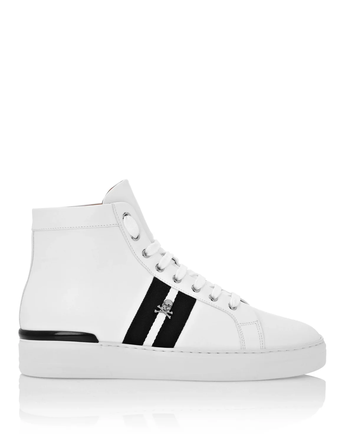 Leather Hi-Top Sneakers Stripes Stripes, цвет: Белый