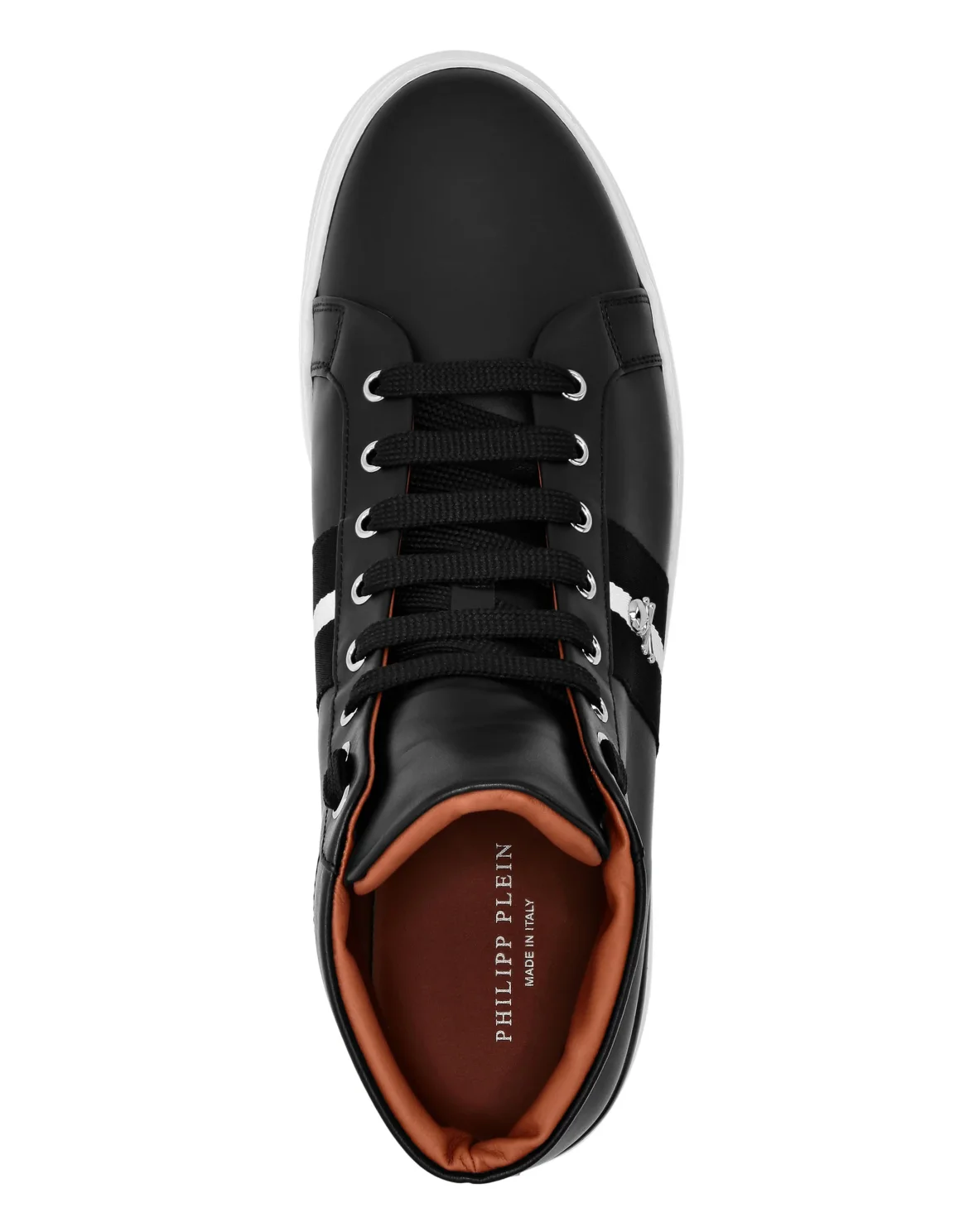 Leather Hi-Top Sneakers Stripes Stripes, цвет: Черный