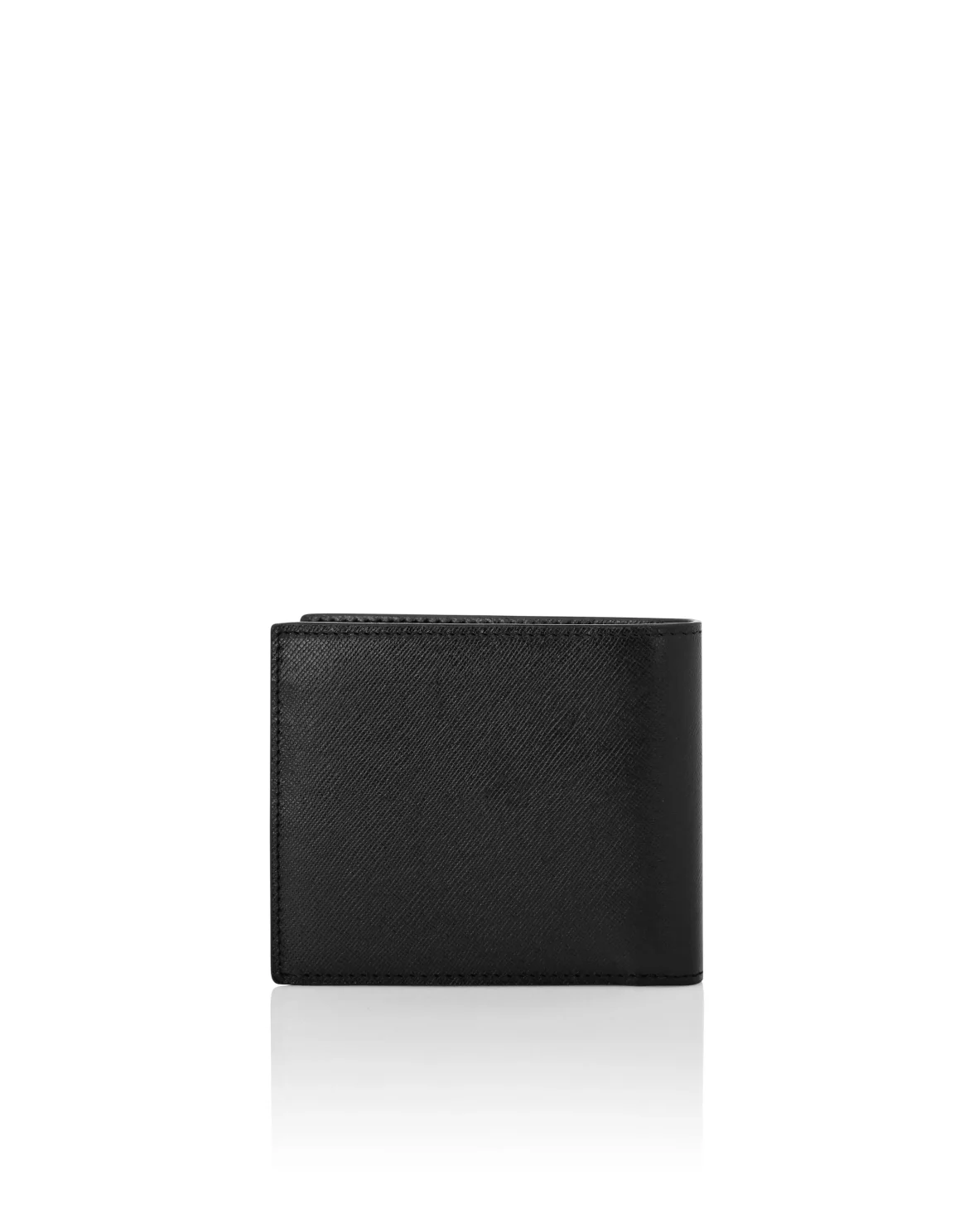 Leather French Wallet, цвет: Черный