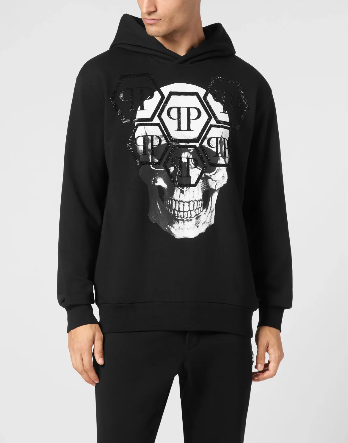 Hoodie Sweatshirt LS Skull, цвет: Черный