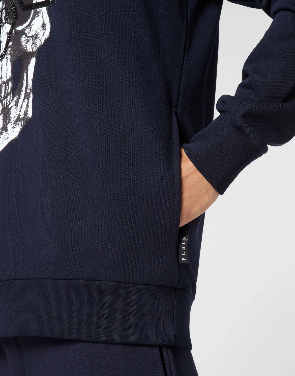 Hoodie Sweatshirt LS Skull, цвет: Синий