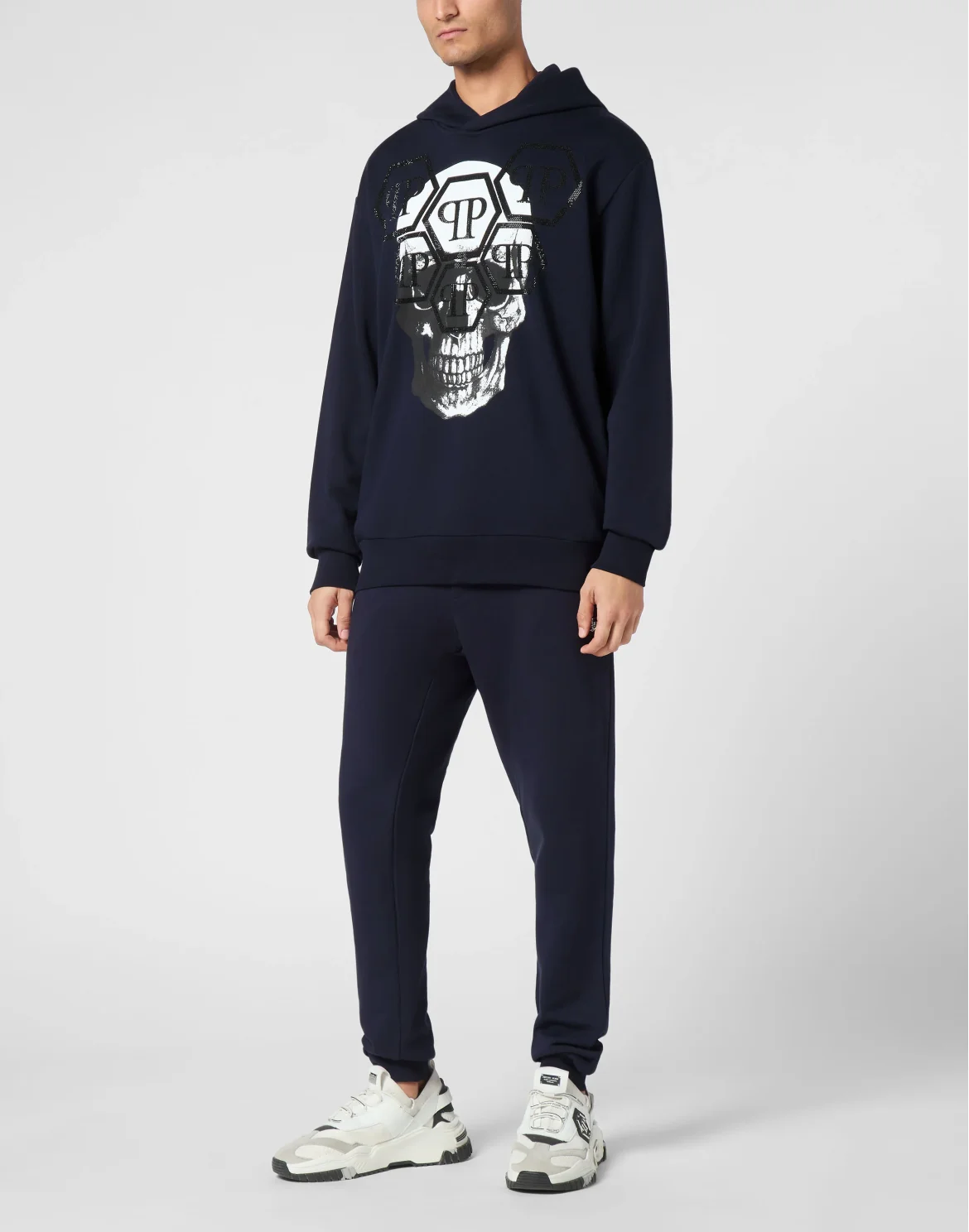 Hoodie Sweatshirt LS Skull, цвет: Синий