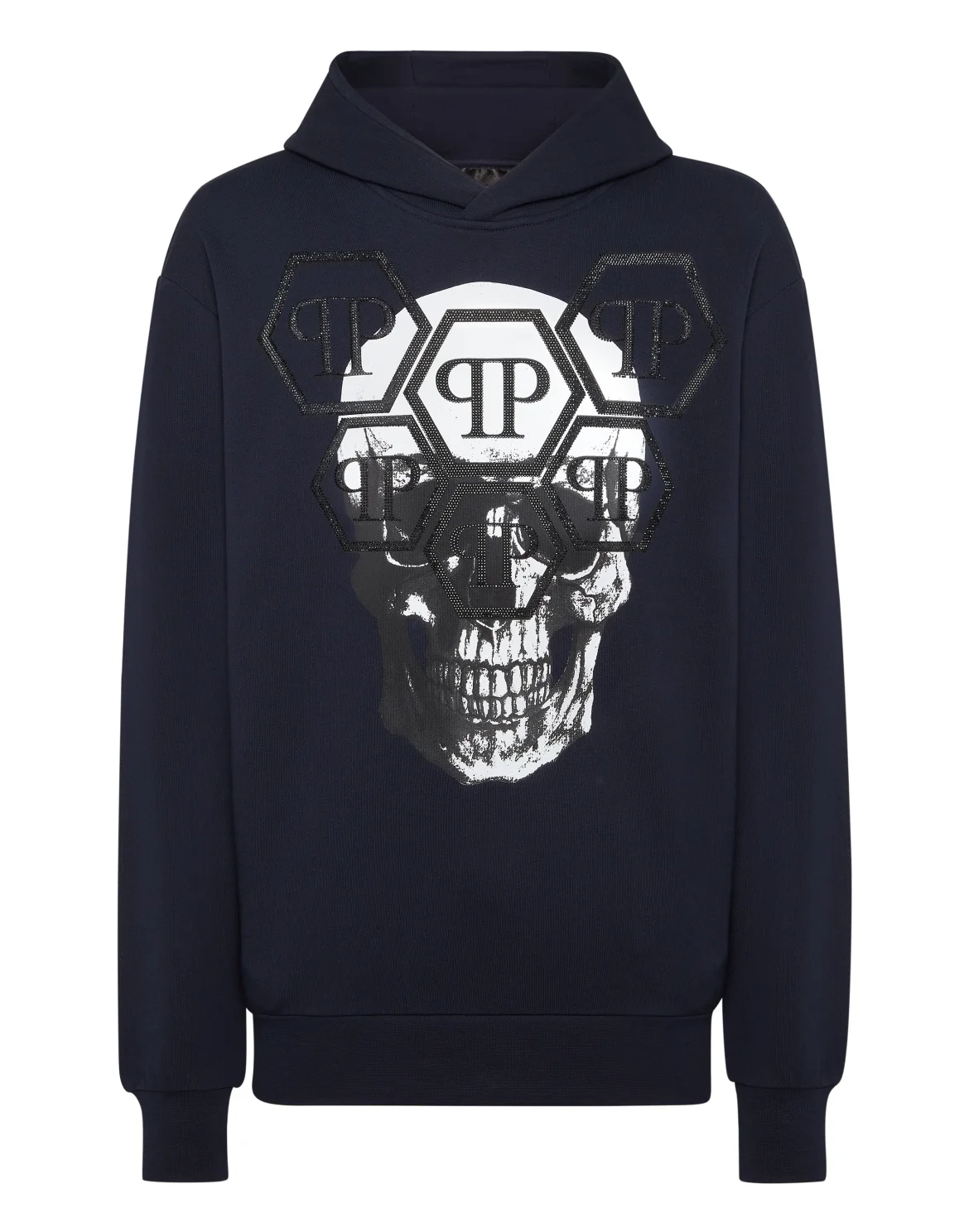 Hoodie Sweatshirt LS Skull, цвет: Синий
