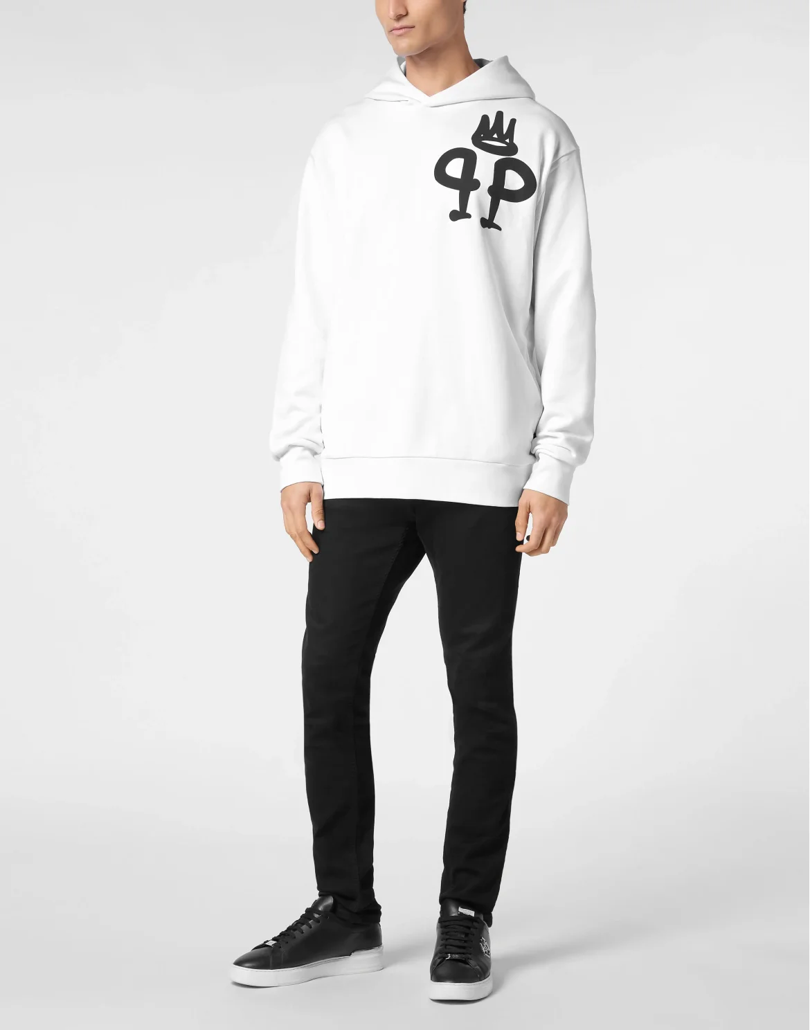 Hoodie Sweatshirt LS King Plein, цвет: Белый