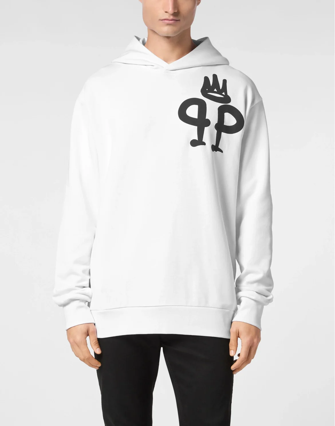 Hoodie Sweatshirt LS King Plein, цвет: Белый