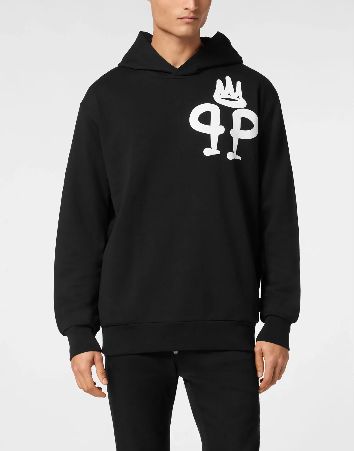 Hoodie Sweatshirt LS King Plein, цвет: Черный