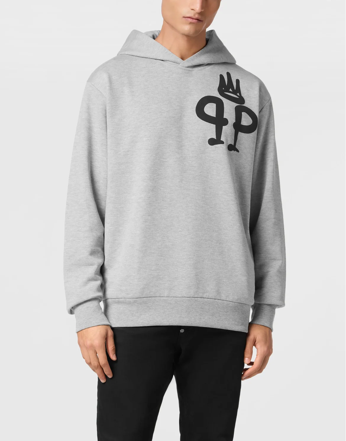 Hoodie Sweatshirt LS King Plein, цвет: Серый