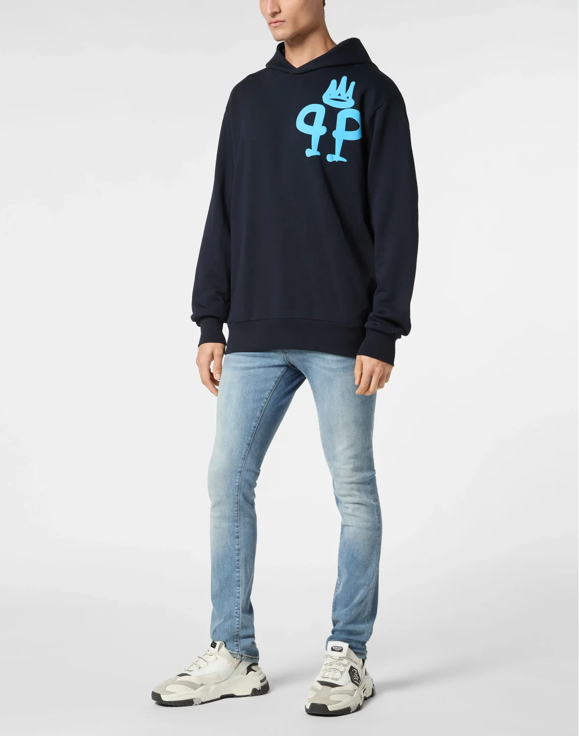 Hoodie Sweatshirt LS King Plein, цвет: Синий