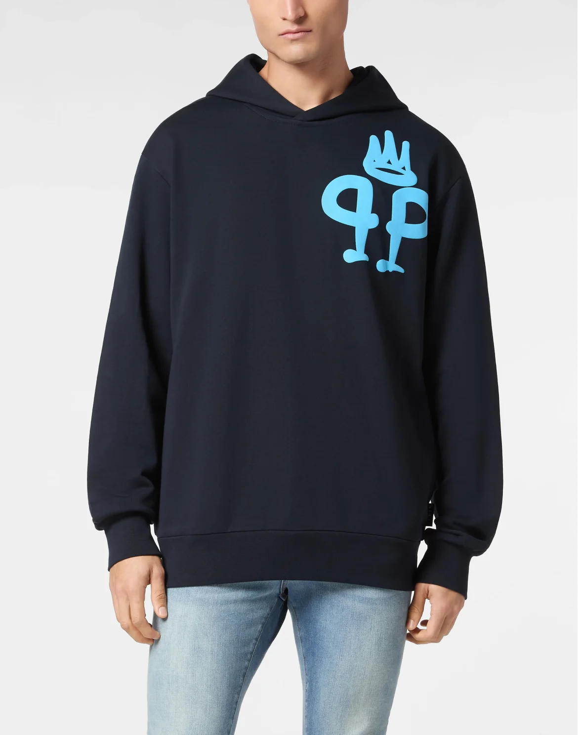 Hoodie Sweatshirt LS King Plein, цвет: Синий