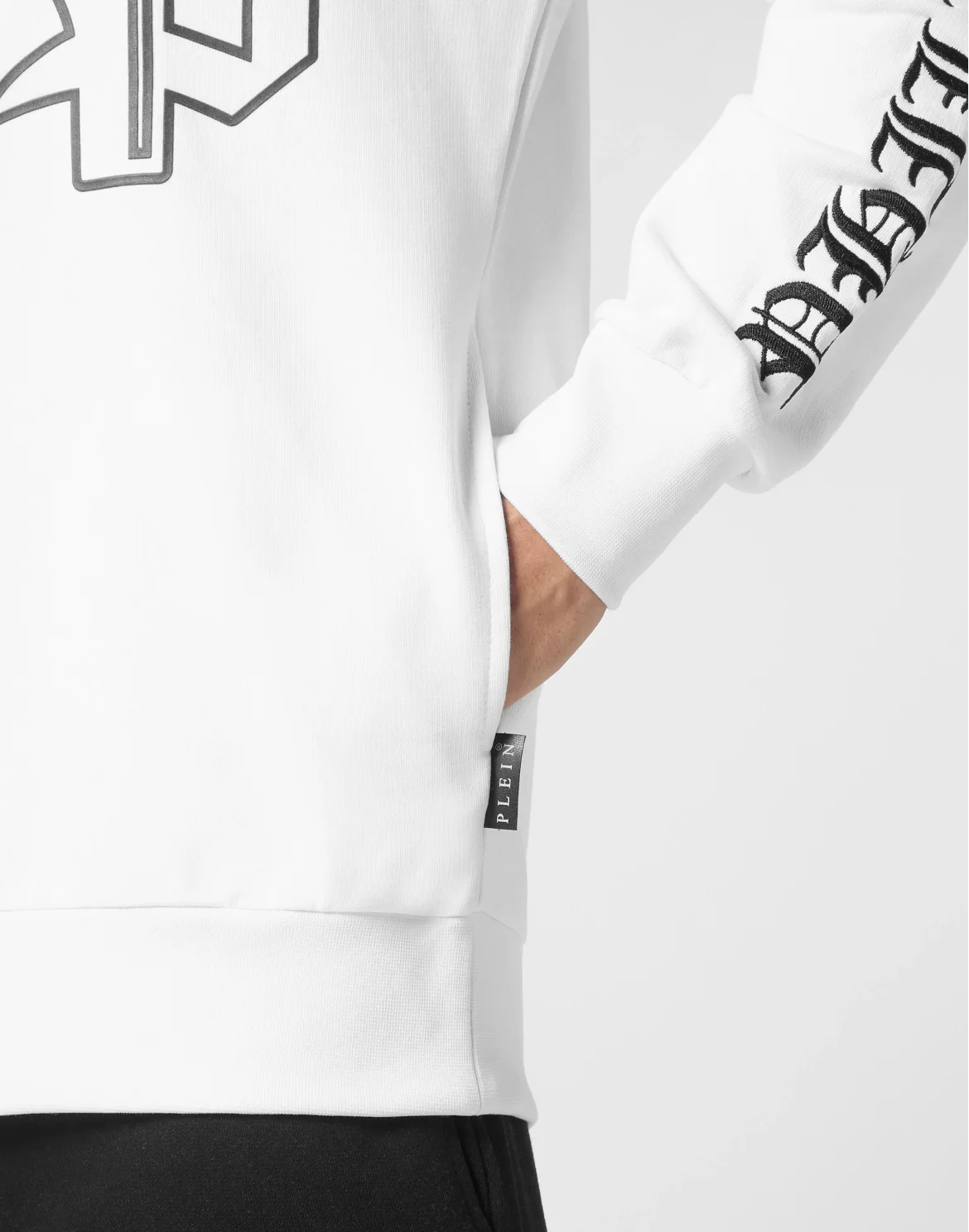 Hoodie Sweatshirt LS Gothic Plein, цвет: Белый