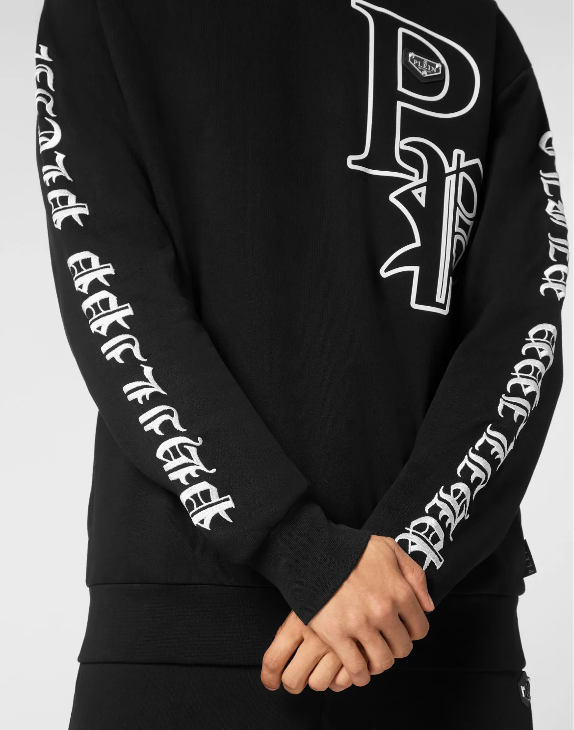 Hoodie Sweatshirt LS Gothic Plein, цвет: Черный