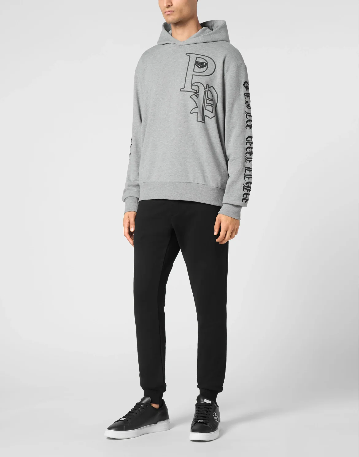 Hoodie Sweatshirt LS Gothic Plein, цвет: Серый