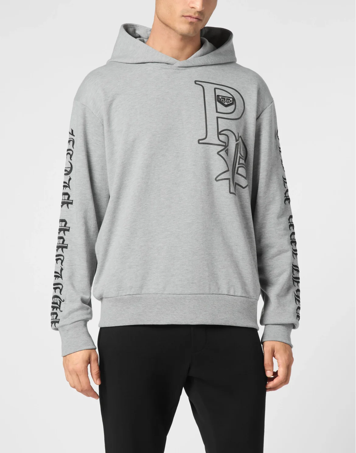 Hoodie Sweatshirt LS Gothic Plein, цвет: Серый