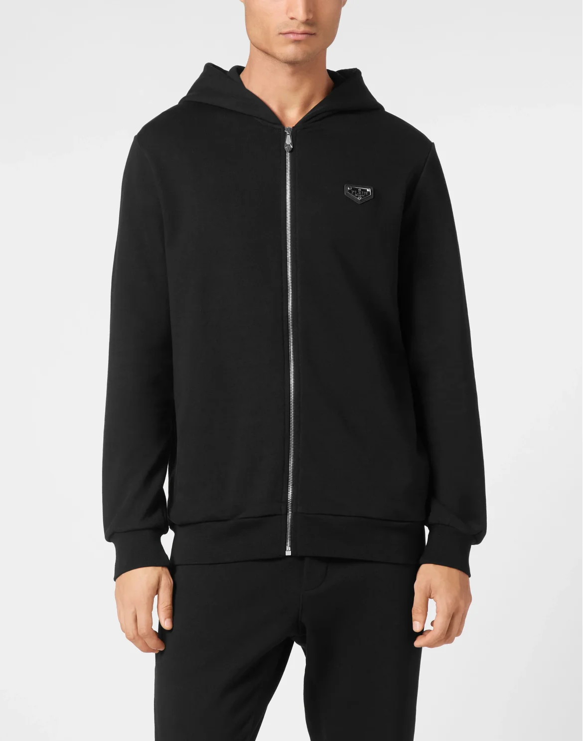 Hoodie Sweatjacket LS Iconic Plein, цвет: Черный