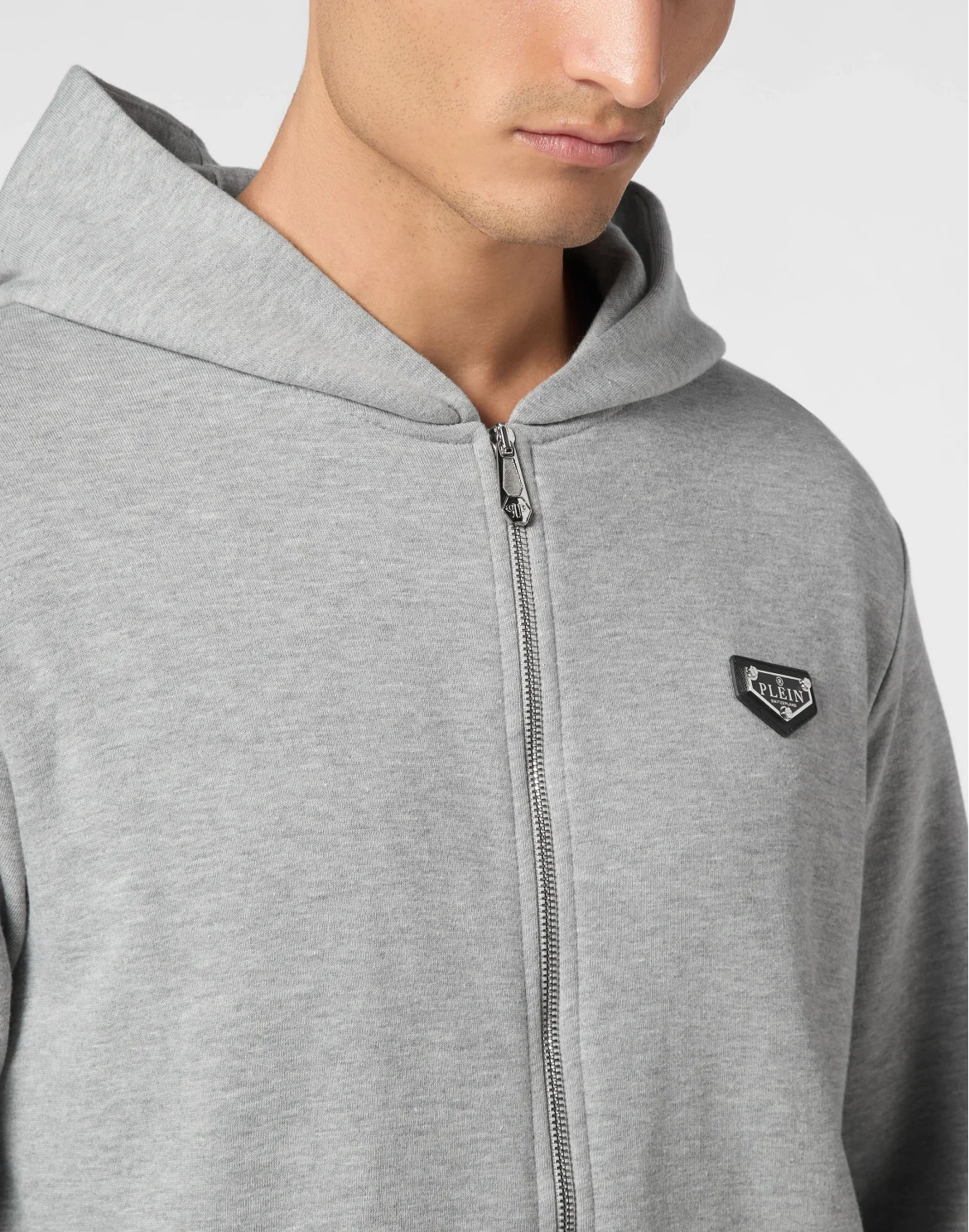 Hoodie Sweatjacket LS Iconic Plein, цвет: Серый
