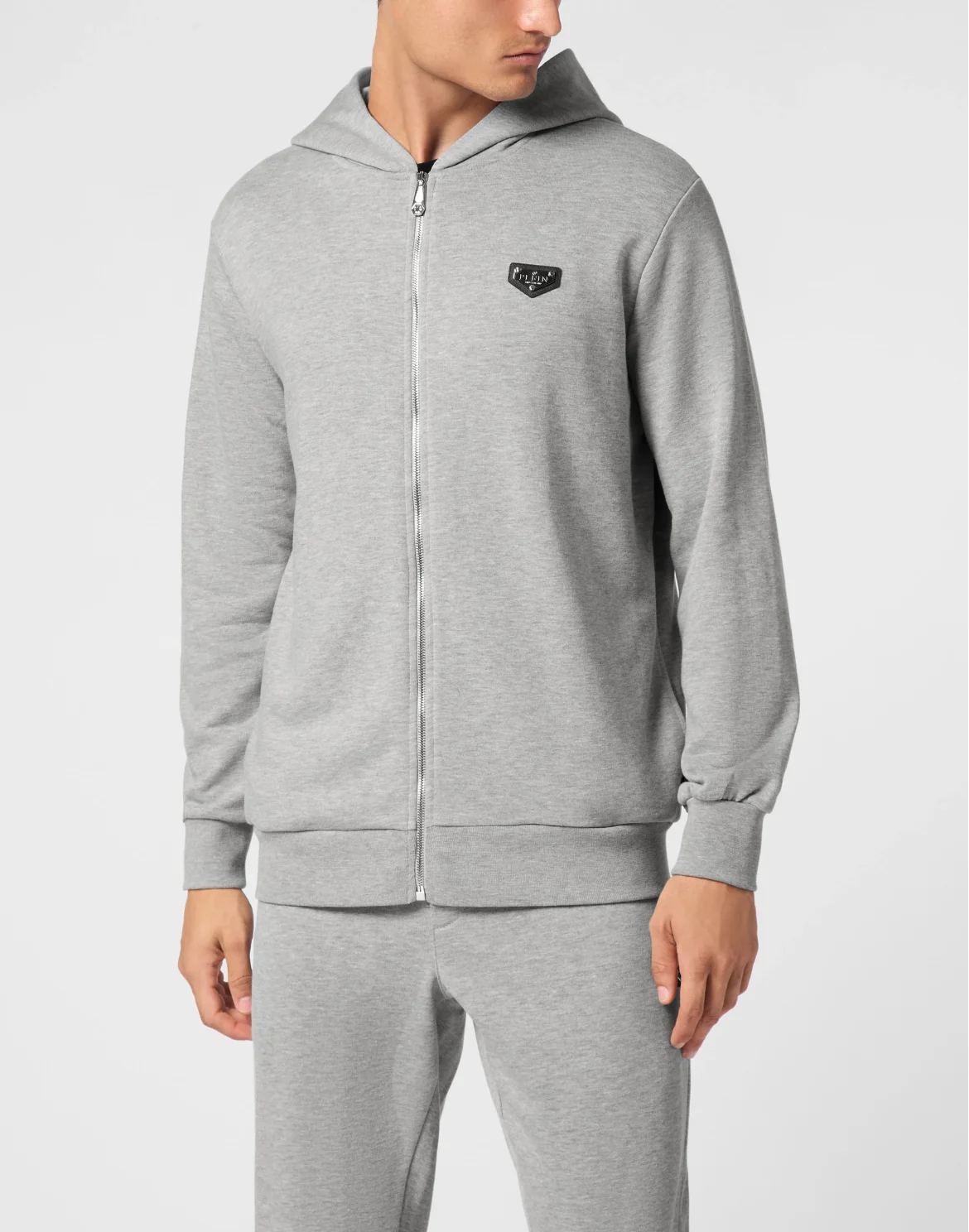 Hoodie Sweatjacket LS Iconic Plein, цвет: Серый