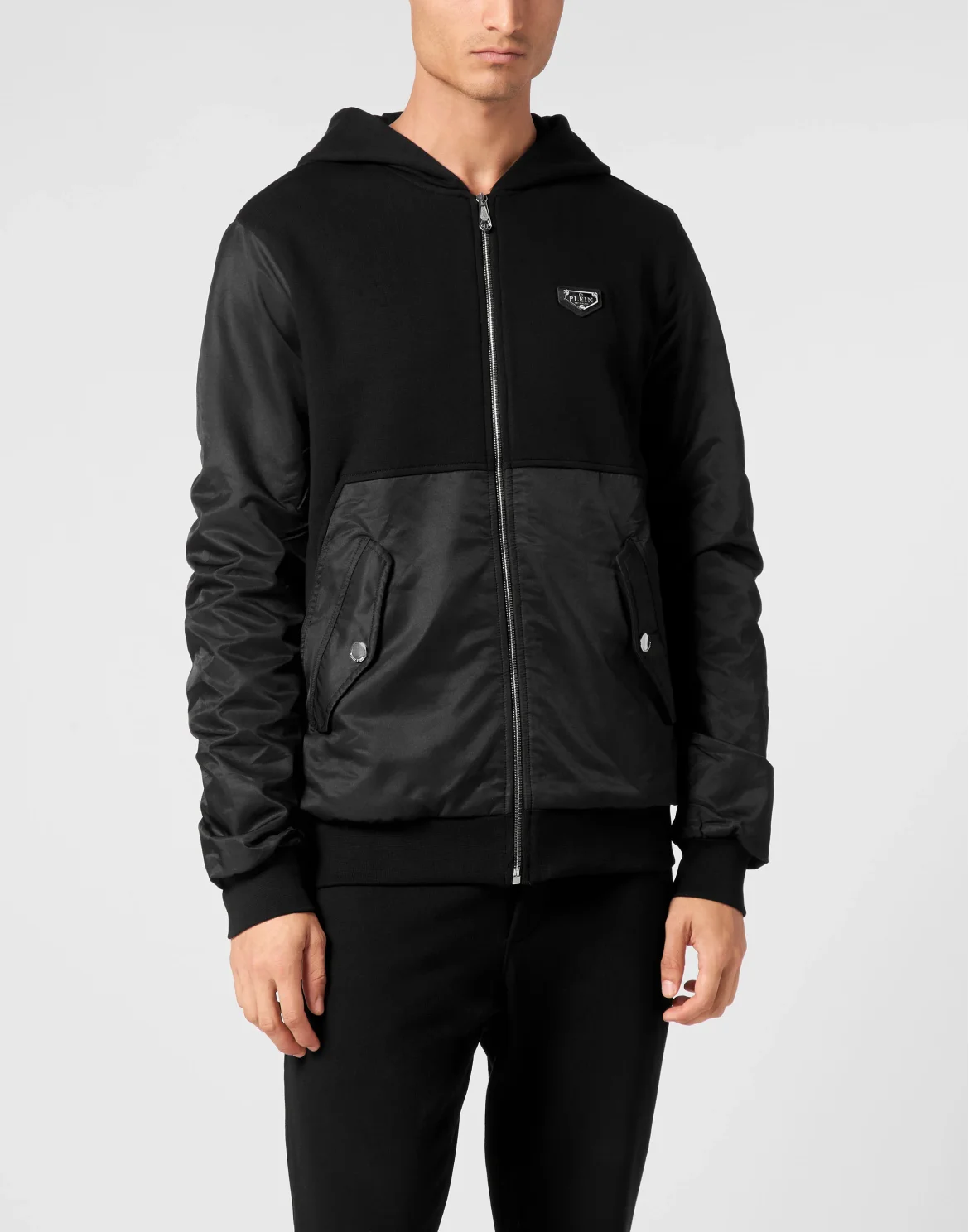 Hoodie Sweatjacket LS Iconic Plein, цвет: Черный