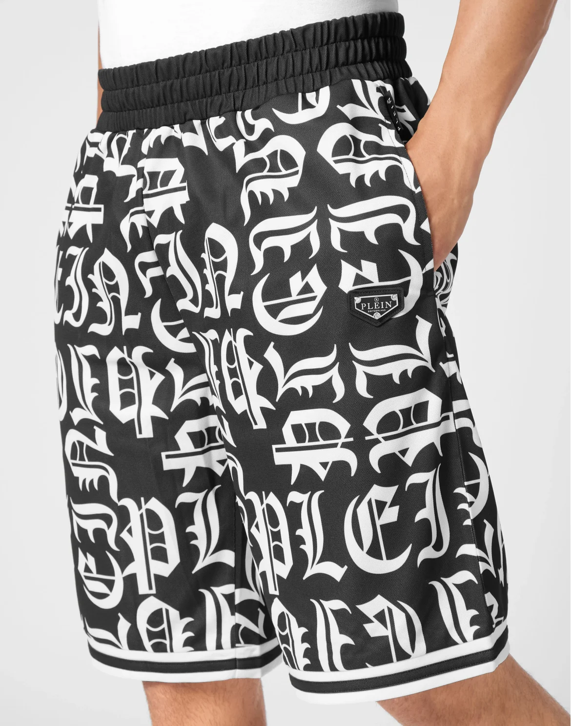 Jogging Basket Shorts Gothic Plein, цвет: Черный