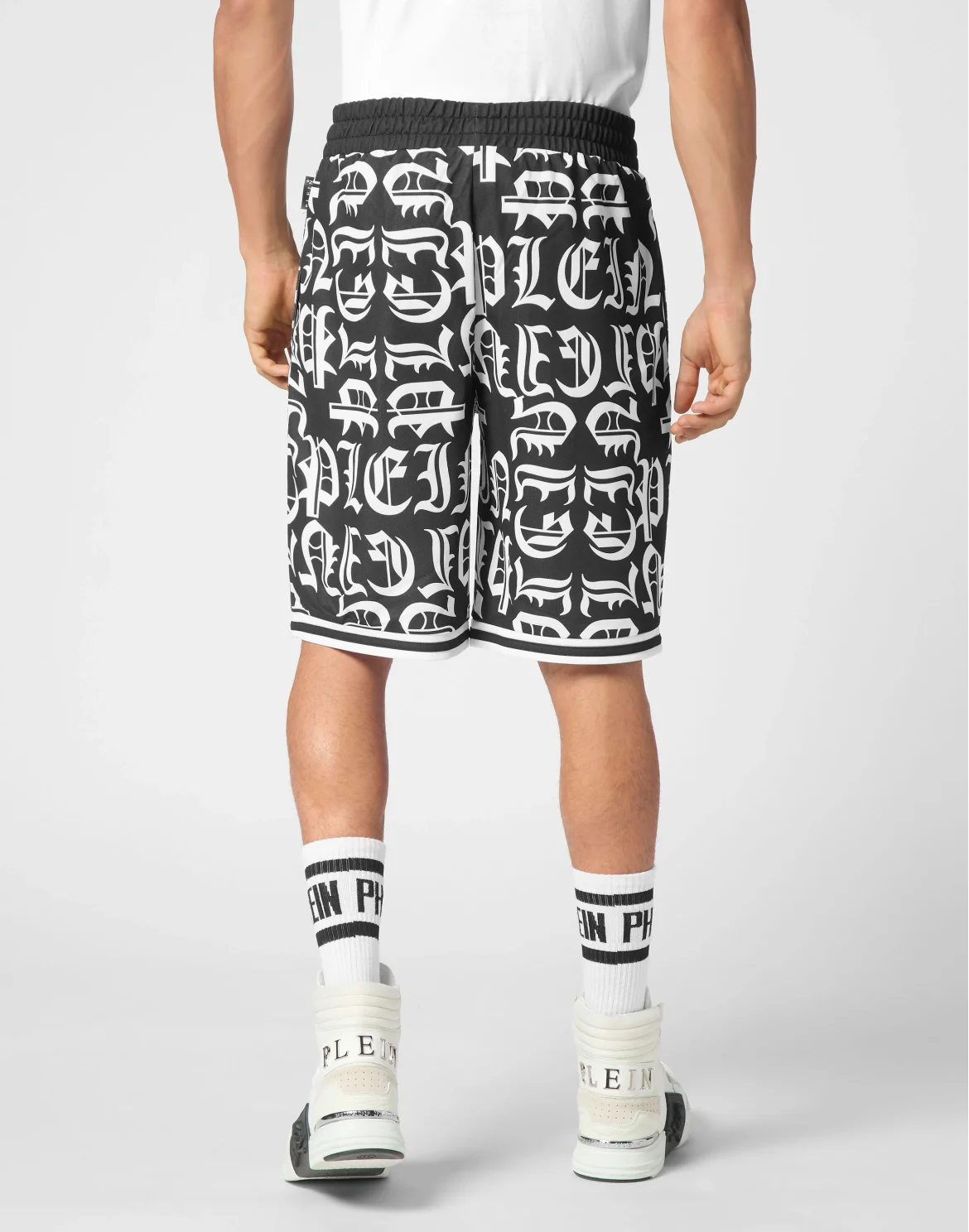 Jogging Basket Shorts Gothic Plein, цвет: Черный