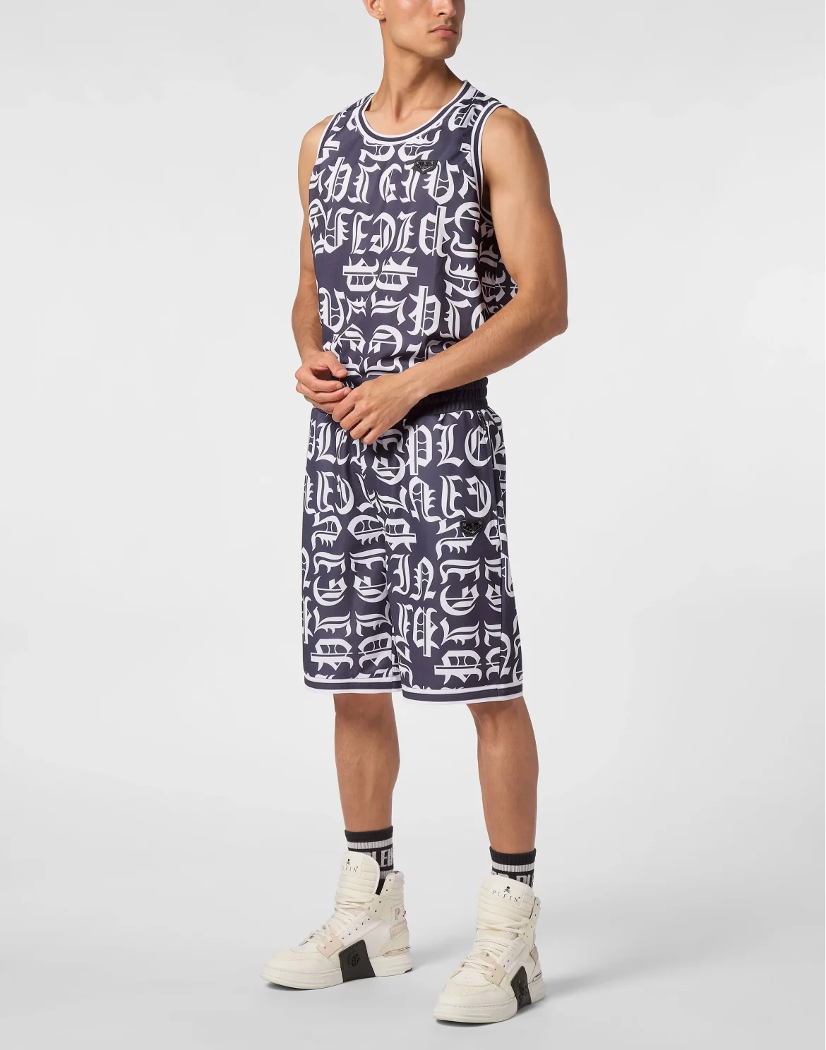 Jogging Basket Shorts Gothic Plein, цвет: Синий