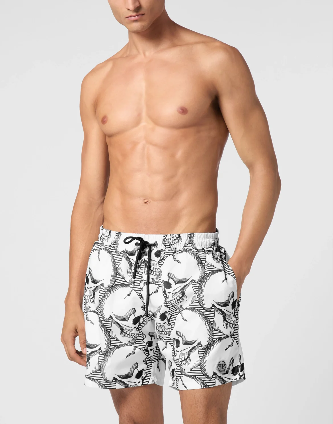 Short Swim Boxer Skull, цвет: Белый