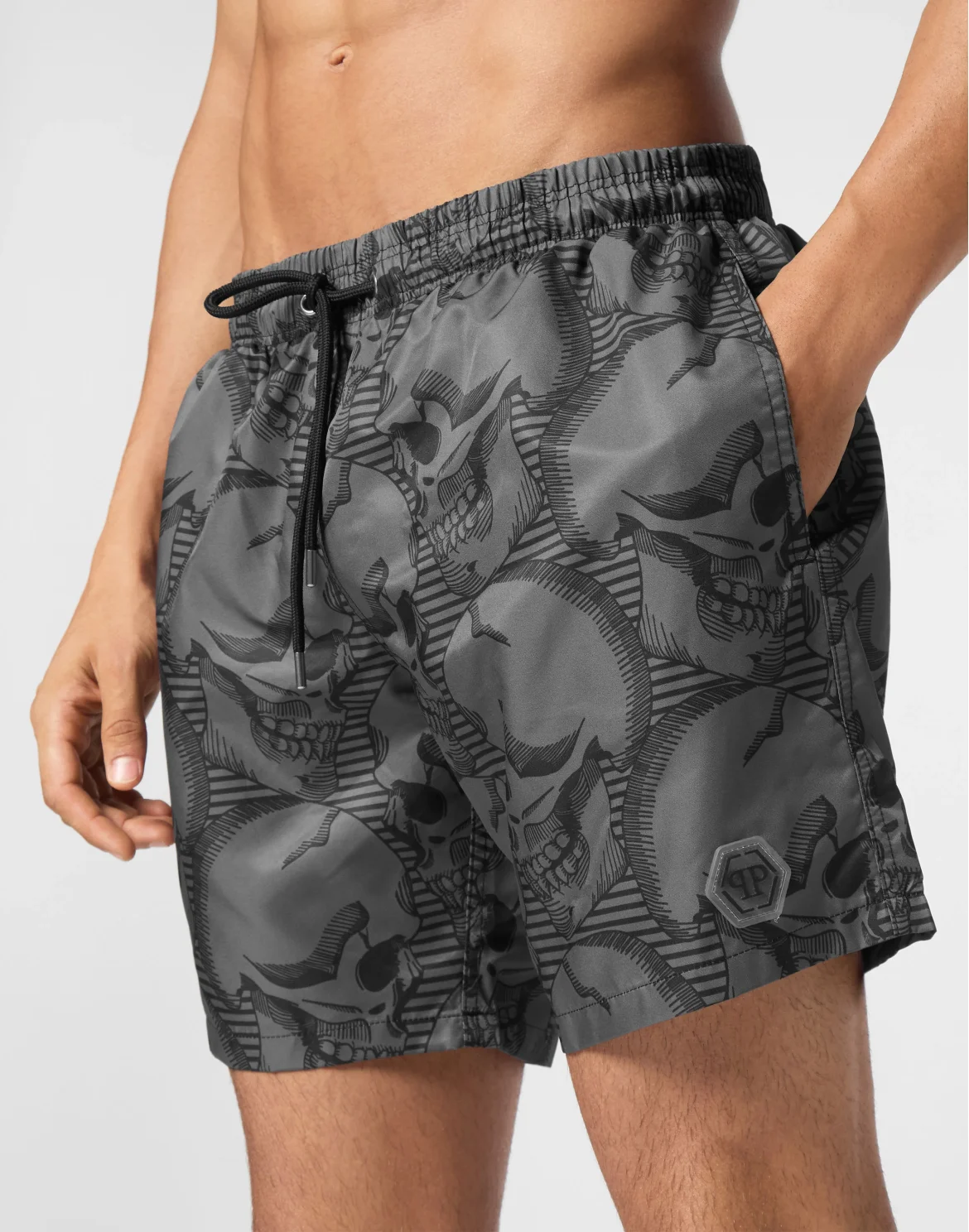 Short Swim Boxer Skull, цвет: Черный