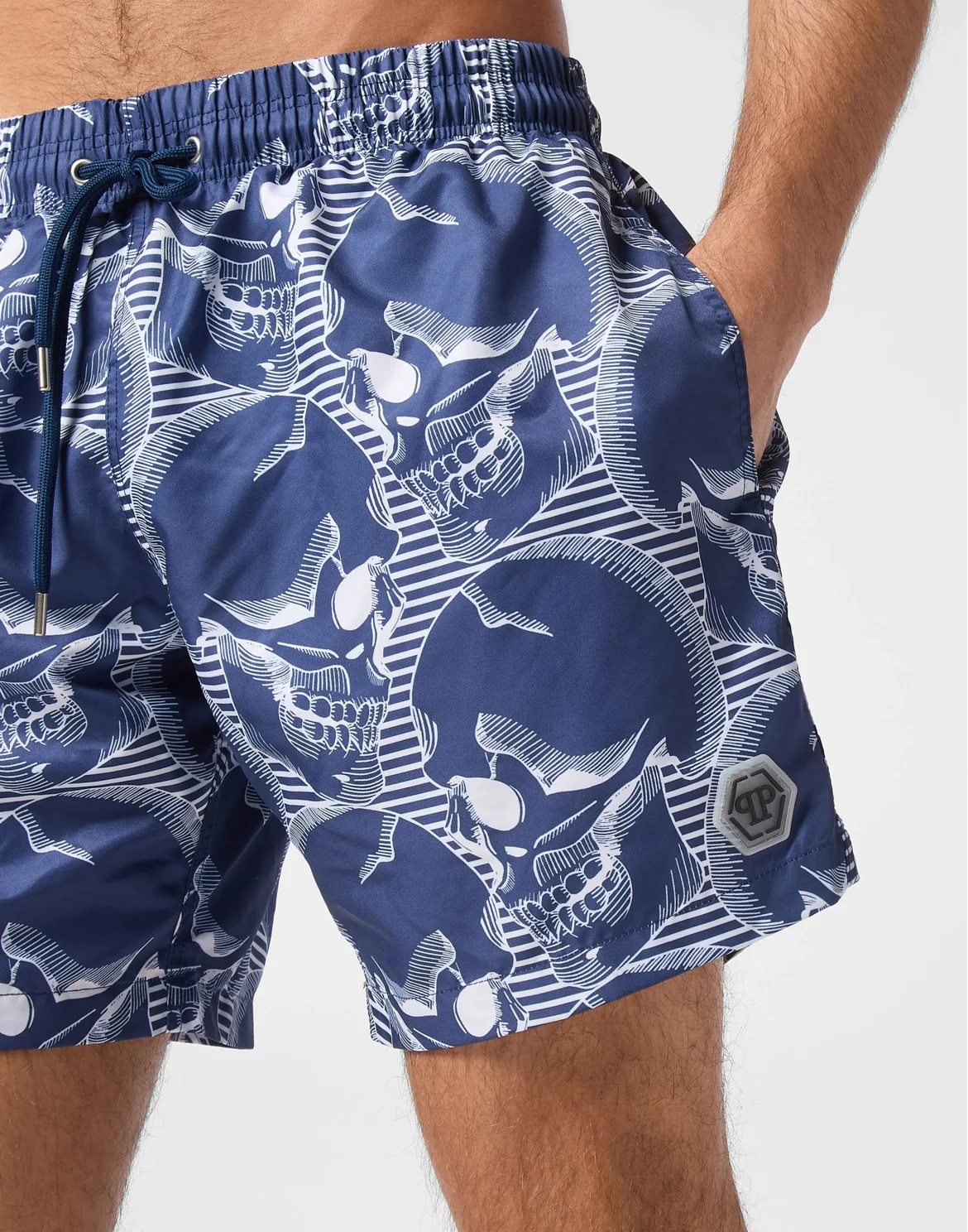 Short Swim Boxer Skull, цвет: Синий