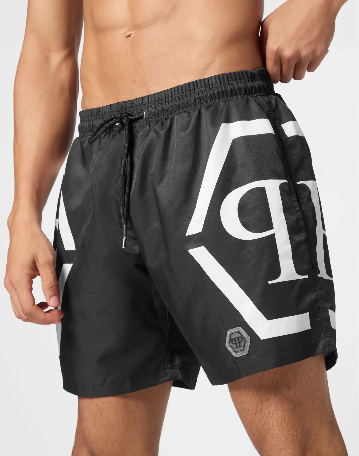 Short Swim Boxer Hexagon, цвет: Черный