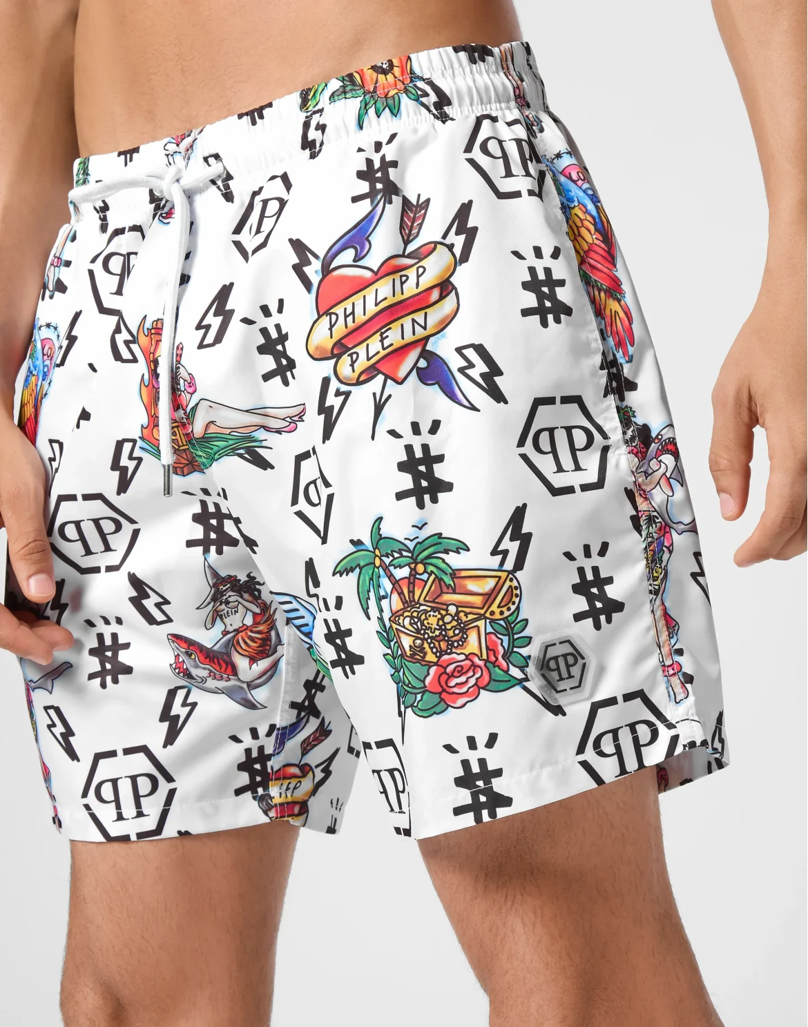 Short Swim Boxer Hawaii, цвет: Белый