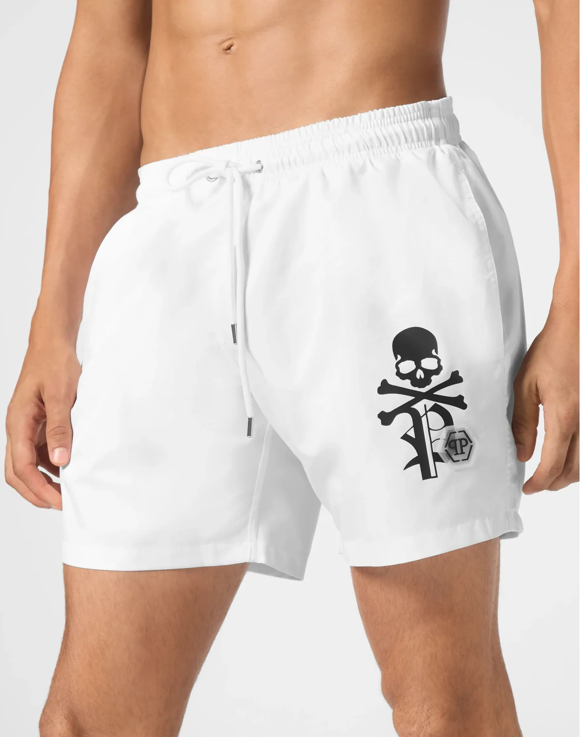 Short Swim Boxer Skull&Bones, цвет: Белый