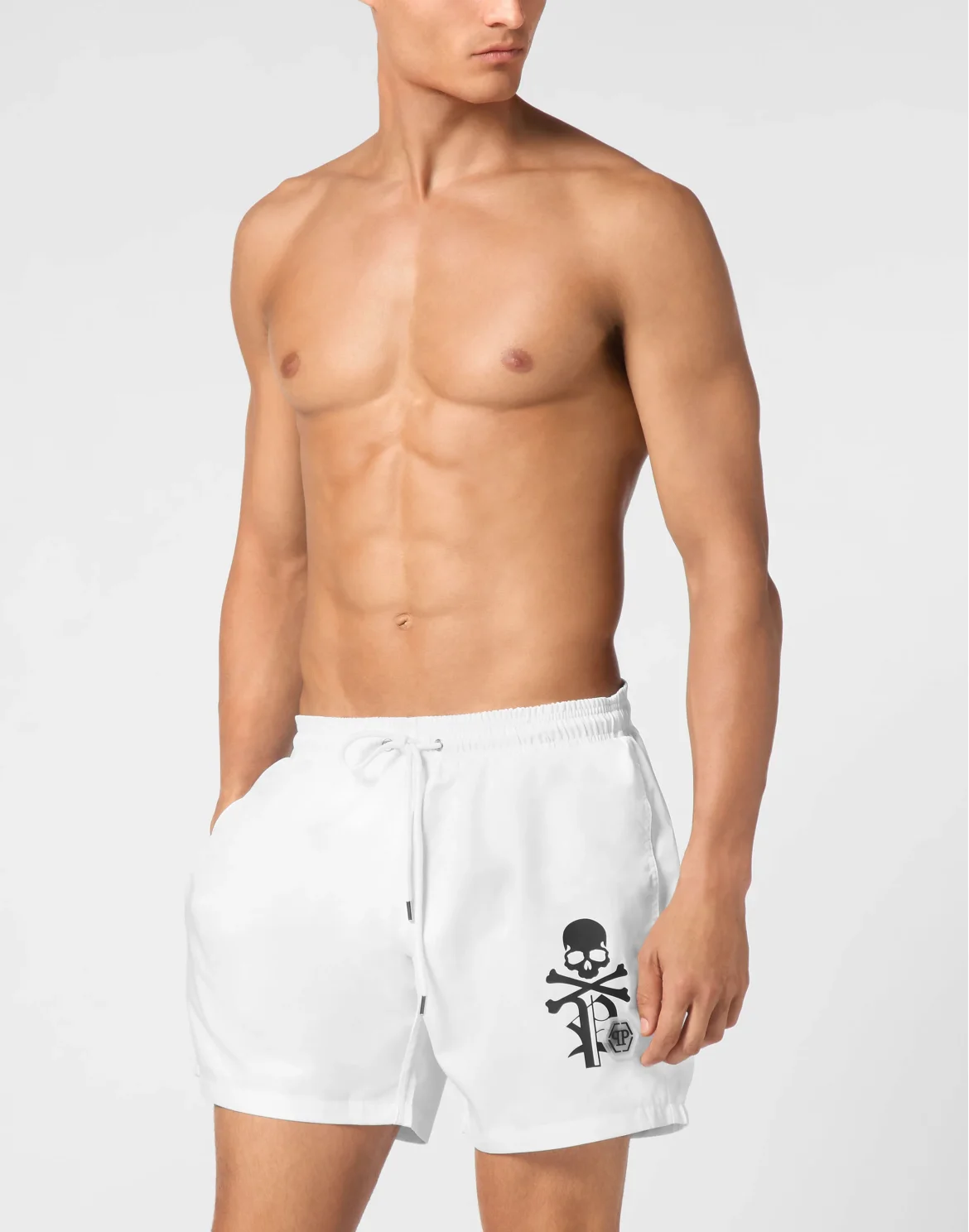 Short Swim Boxer Skull&Bones, цвет: Белый