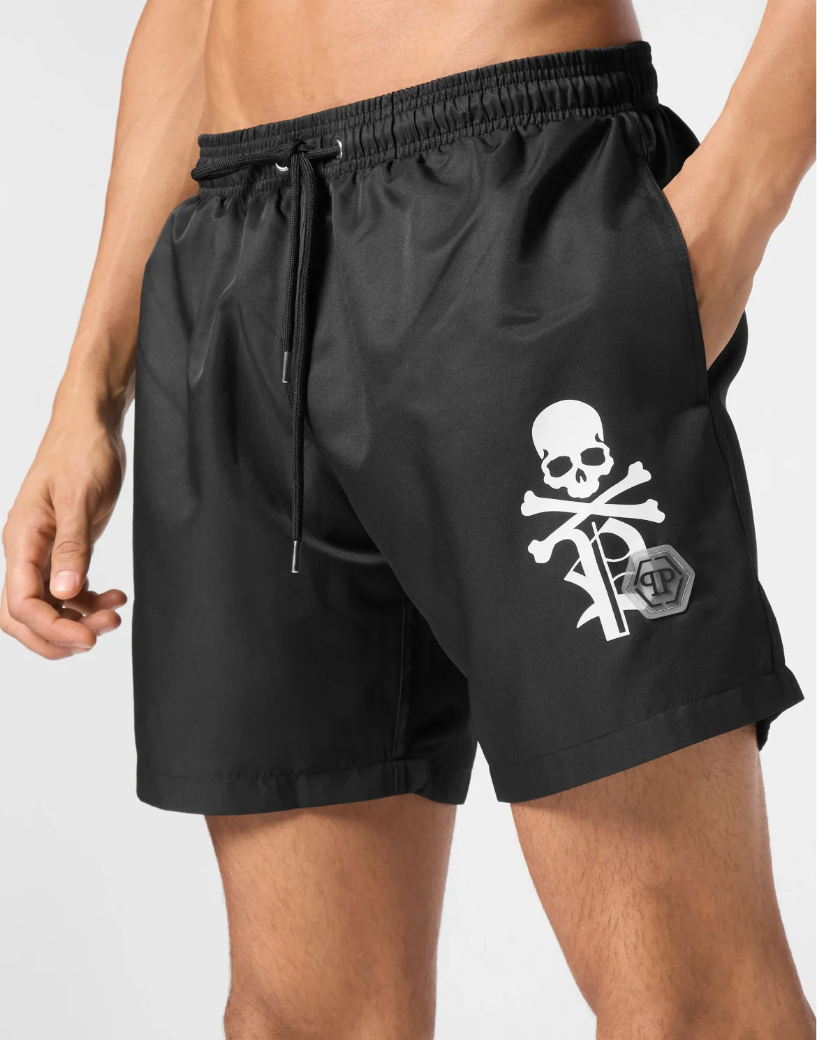 Short Swim Boxer Skull&Bones, цвет: Черный