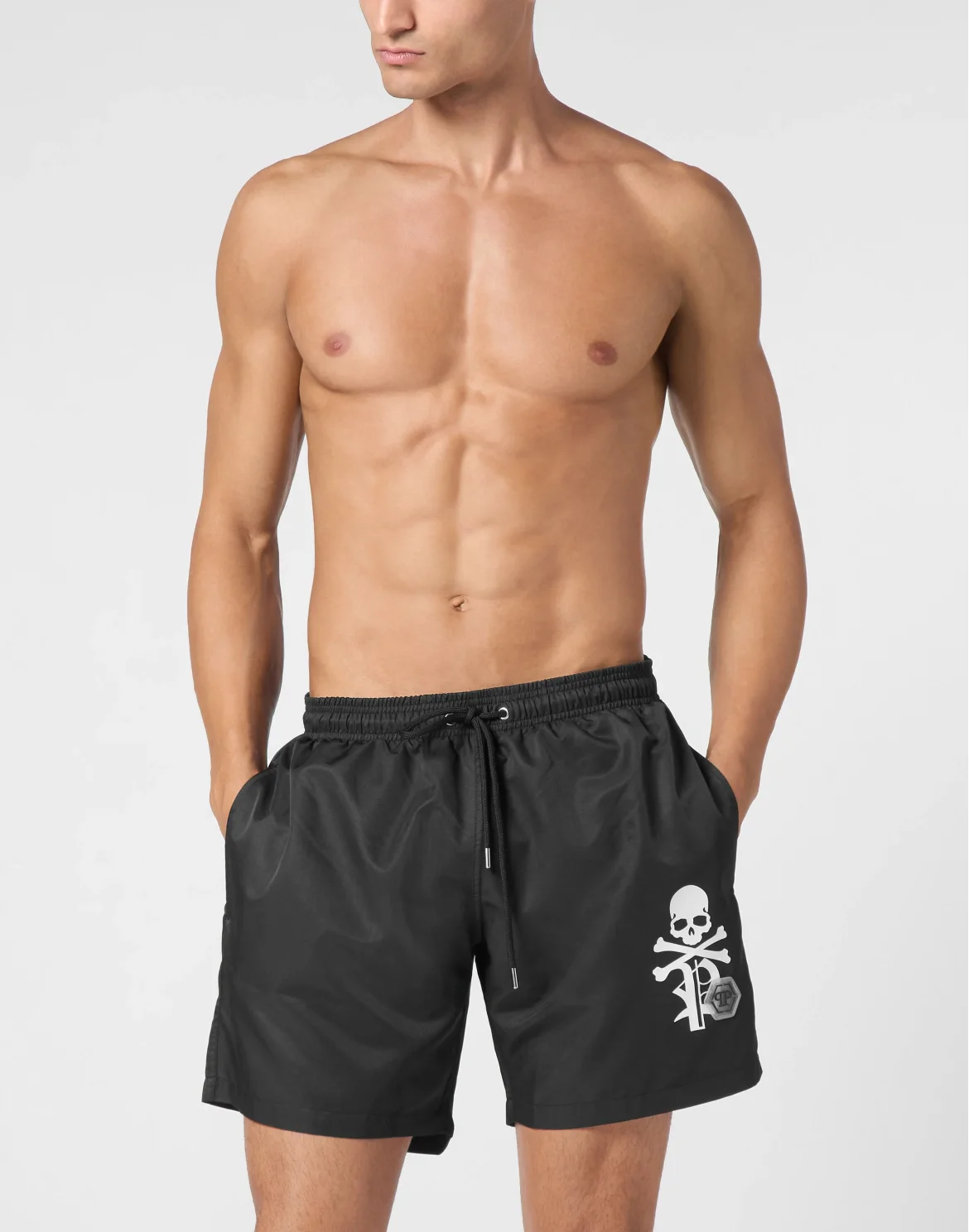 Short Swim Boxer Skull&Bones, цвет: Черный