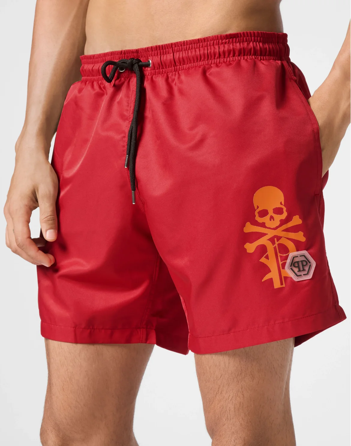 Short Swim Boxer Skull&Bones, цвет: Красный