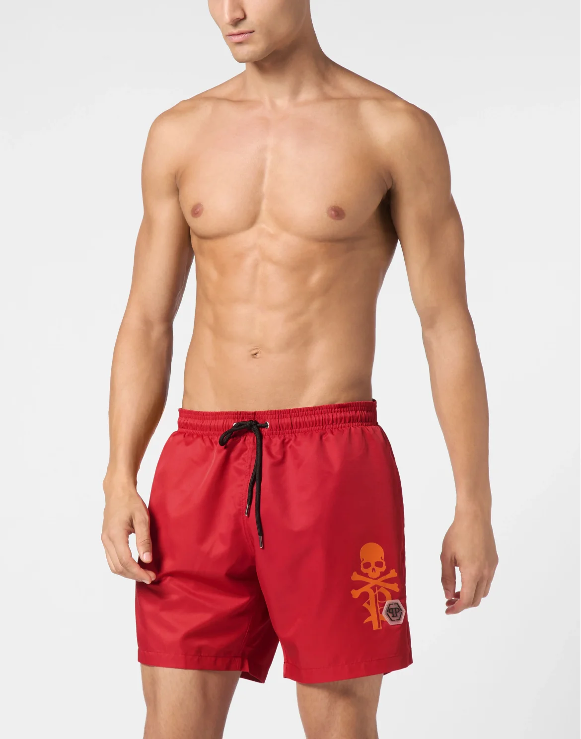 Short Swim Boxer Skull&Bones, цвет: Красный