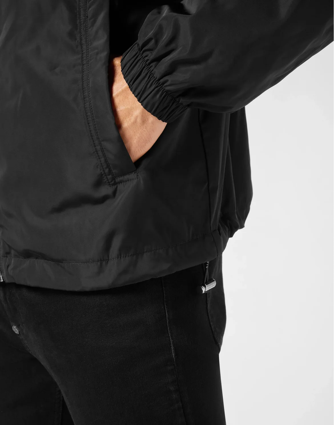 Nylon Windbreaker LS Iconic Plein, цвет: Черный