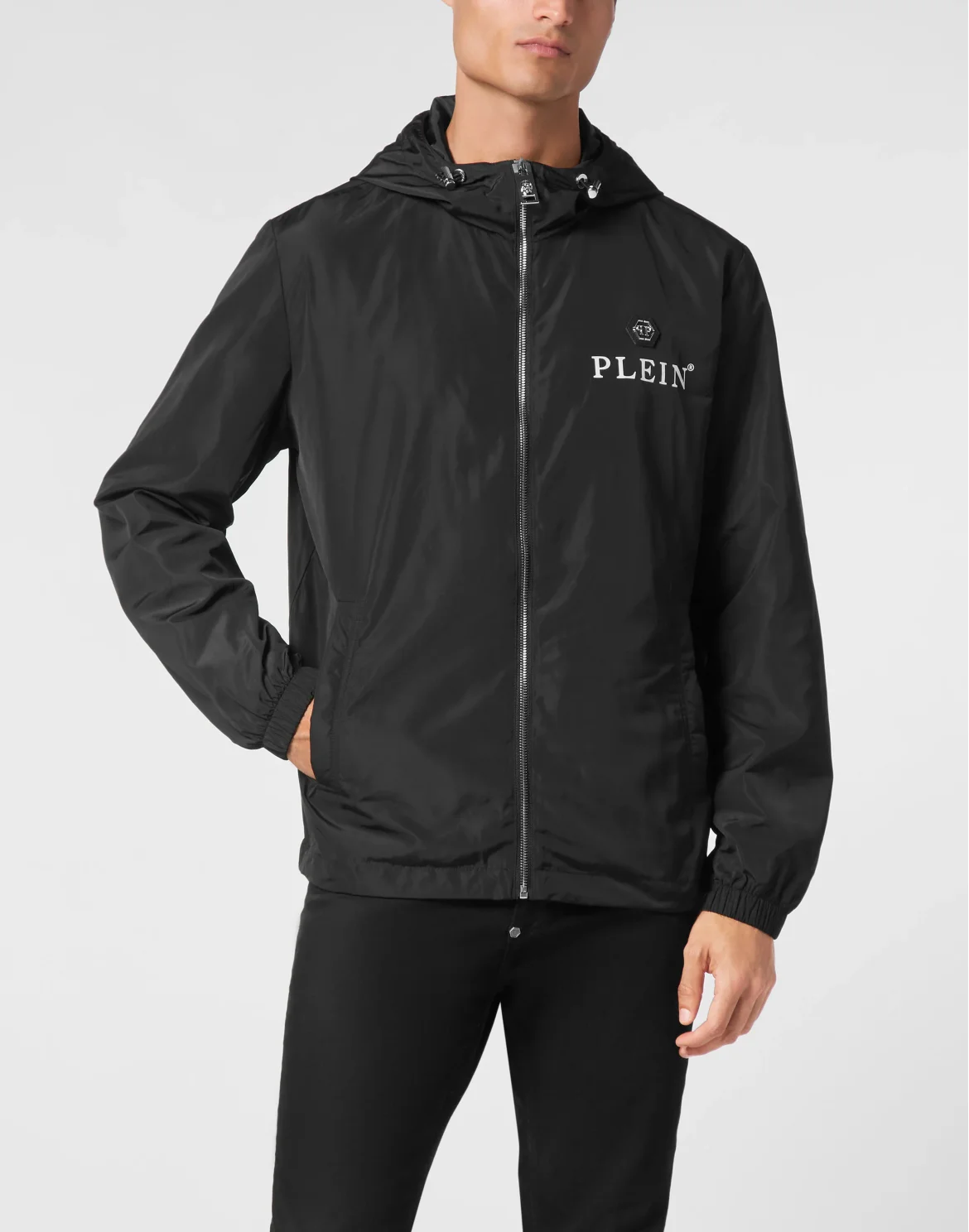 Nylon Windbreaker LS Iconic Plein, цвет: Черный