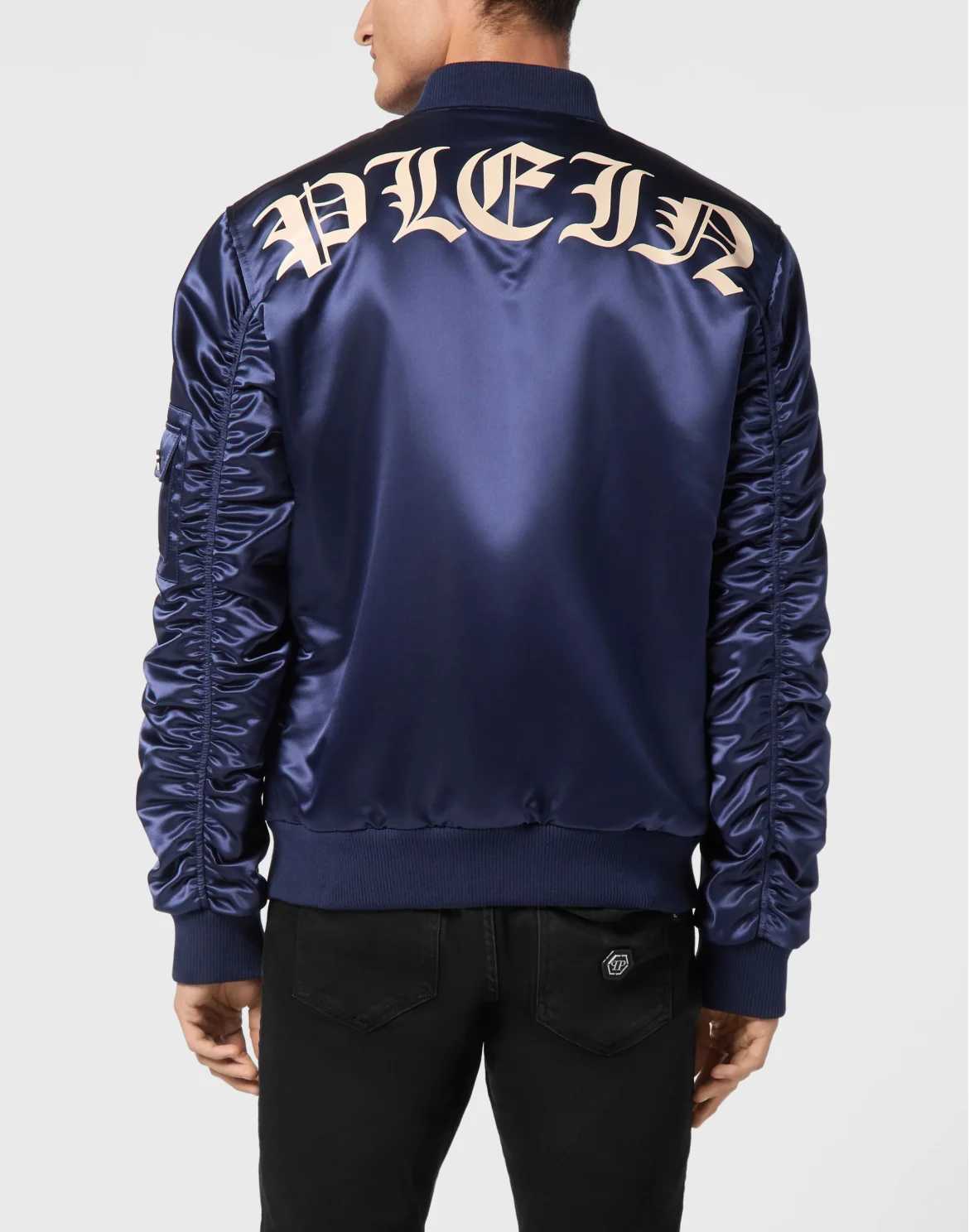 Satin Top Gun Bomber LS Gothic Plein, цвет: Синий