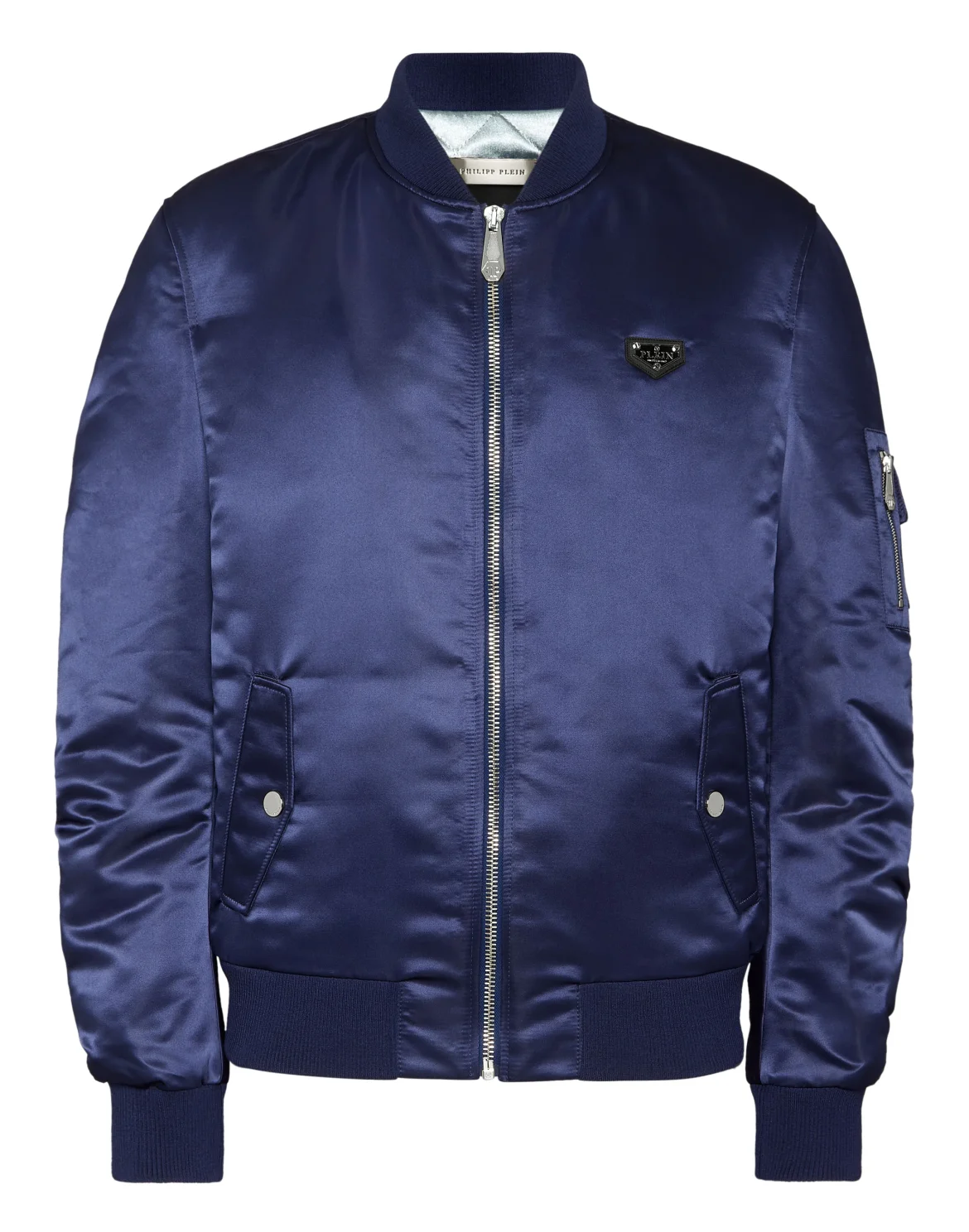Satin Top Gun Bomber LS Gothic Plein, цвет: Синий