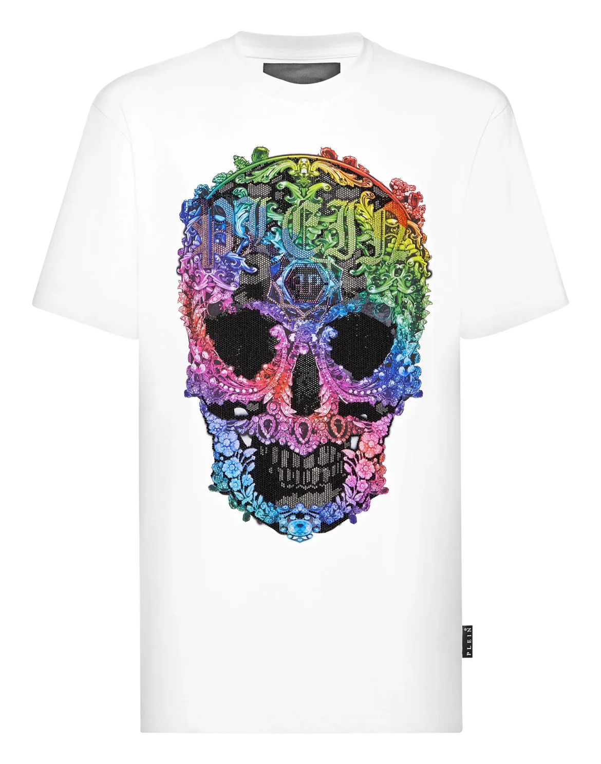 T-shirt Round Neck SS Baroque Skull, цвет: Белый