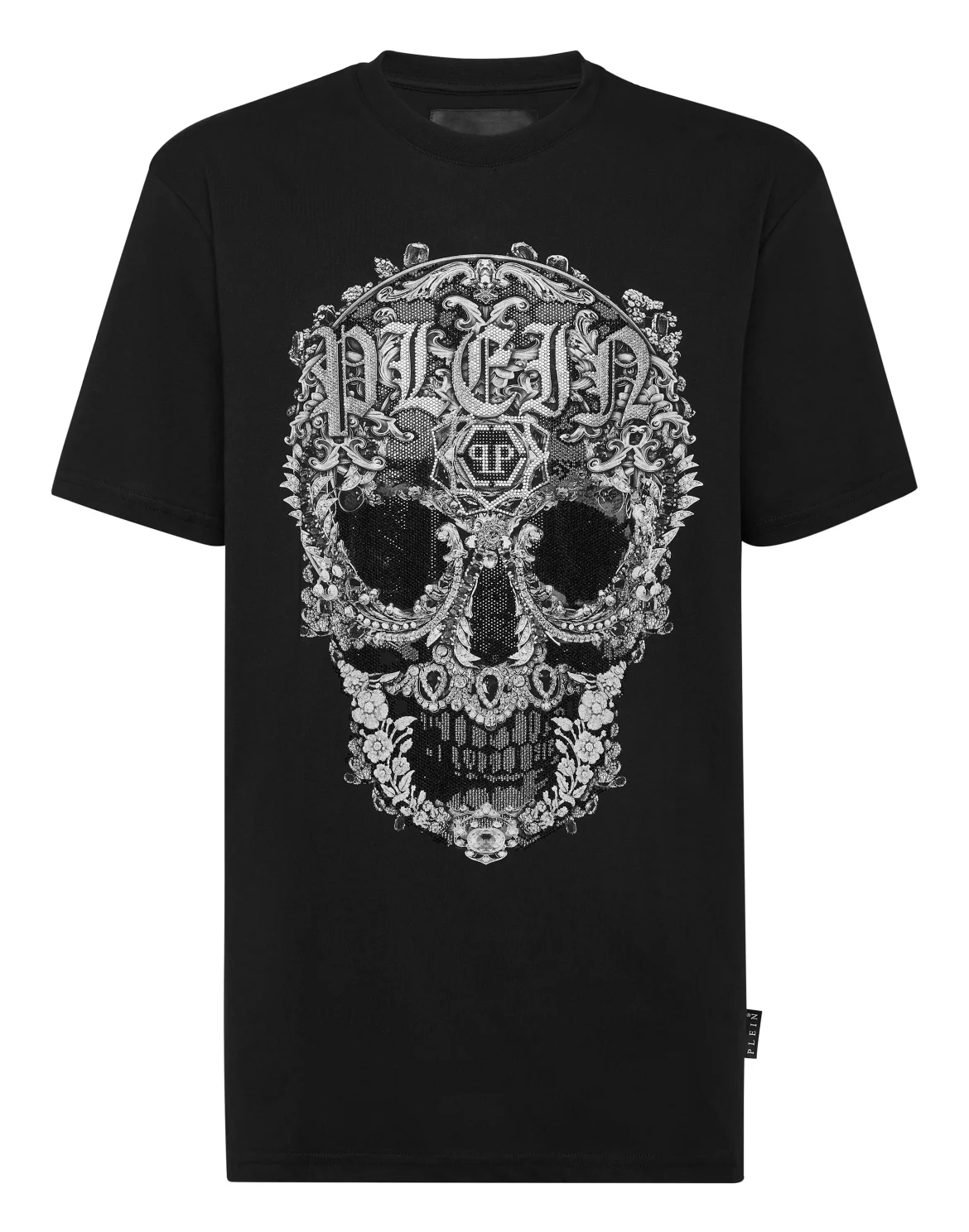T-shirt Round Neck SS Baroque Skull, цвет: Черный