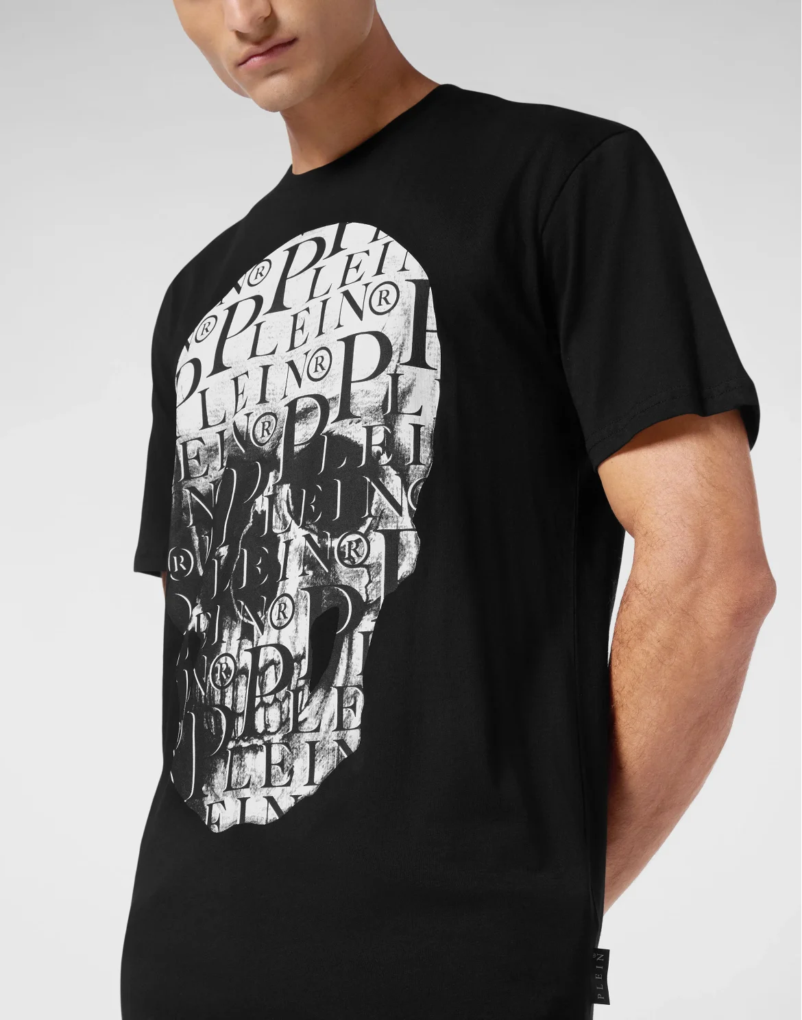 T-shirt Round Neck SS Print Skull, цвет: Черный
