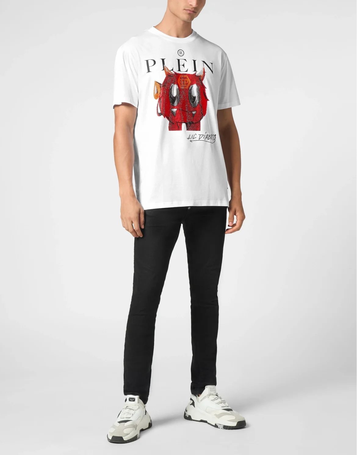 T-shirt Round Neck SS Crystal Monster, цвет: Белый