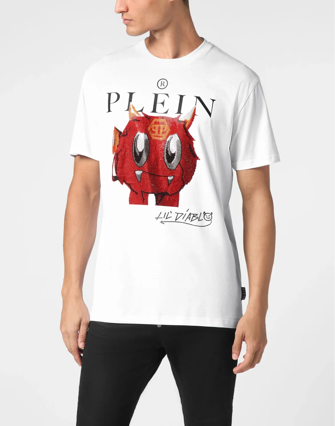 T-shirt Round Neck SS Crystal Monster, цвет: Белый