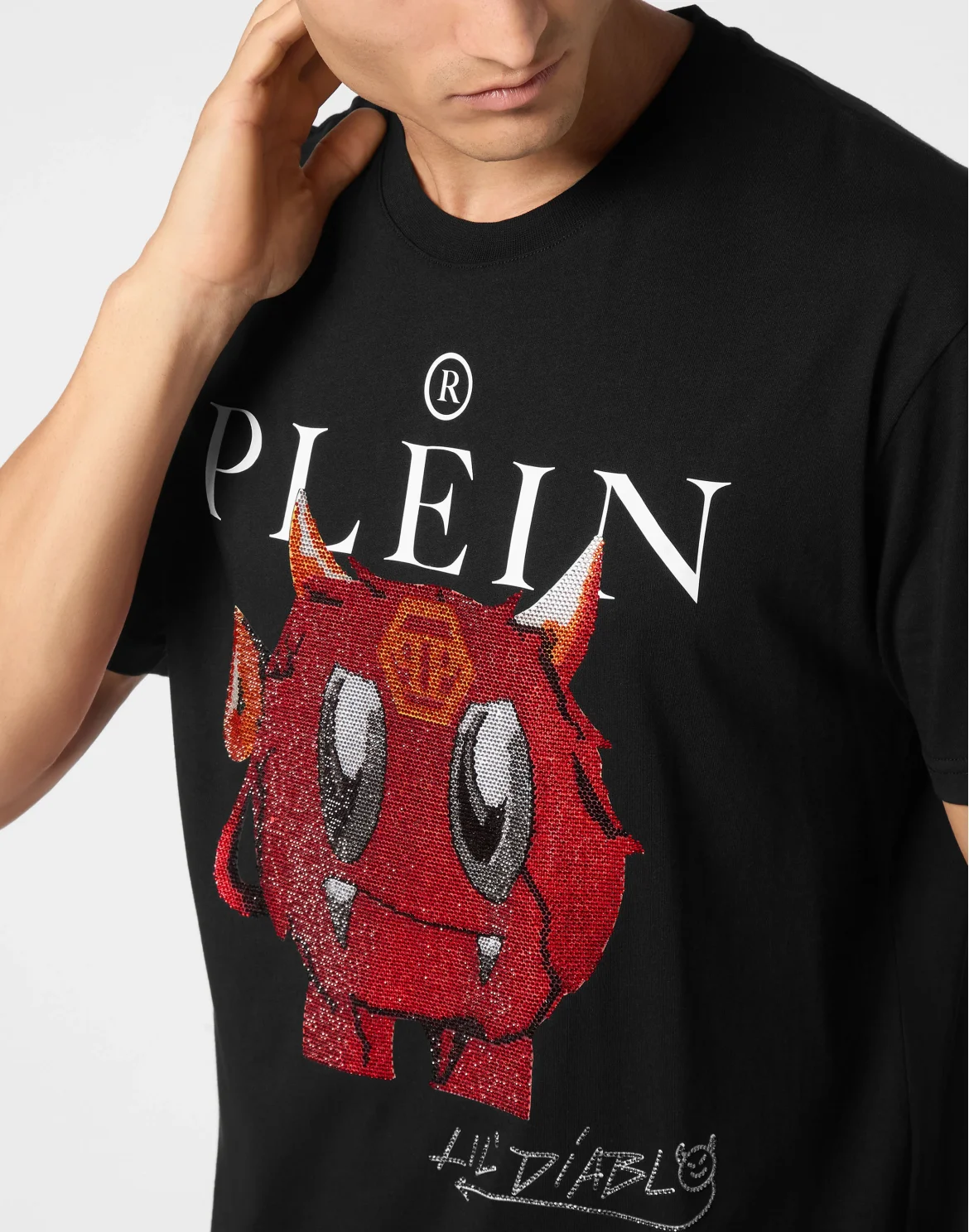 T-shirt Round Neck SS Crystal Monster, цвет: Черный
