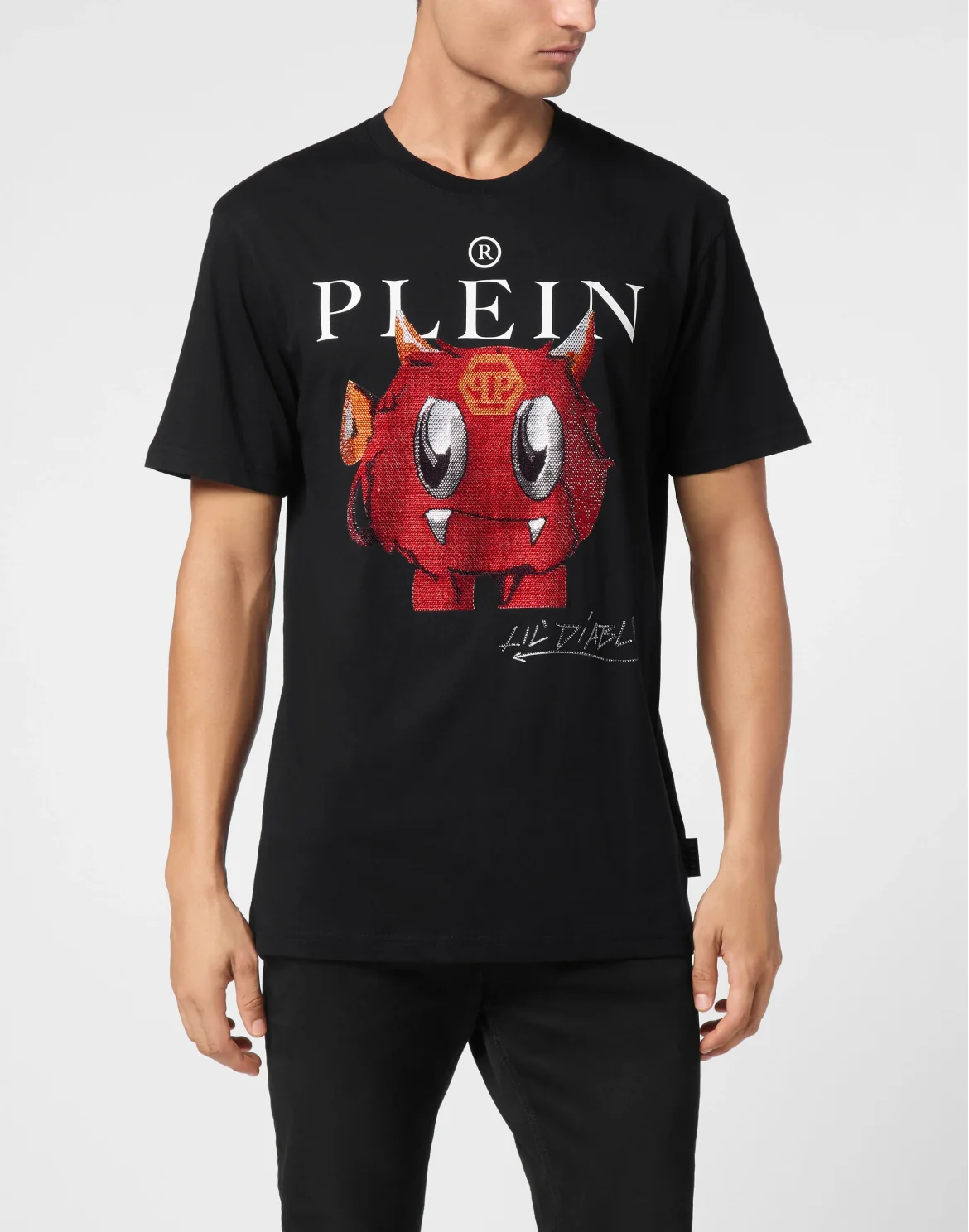 T-shirt Round Neck SS Crystal Monster, цвет: Черный