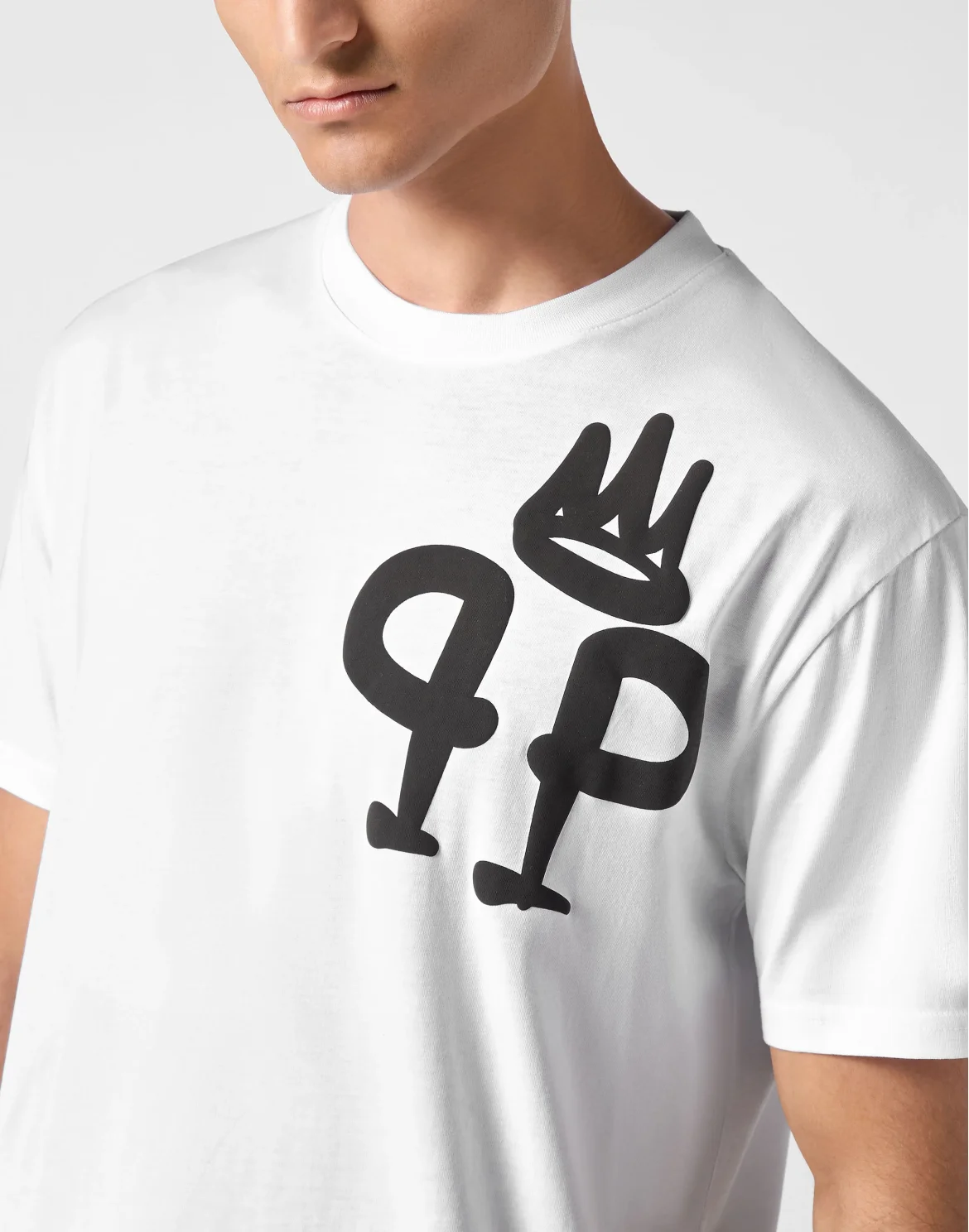 T-shirt Round Neck SS King Plein, цвет: Белый