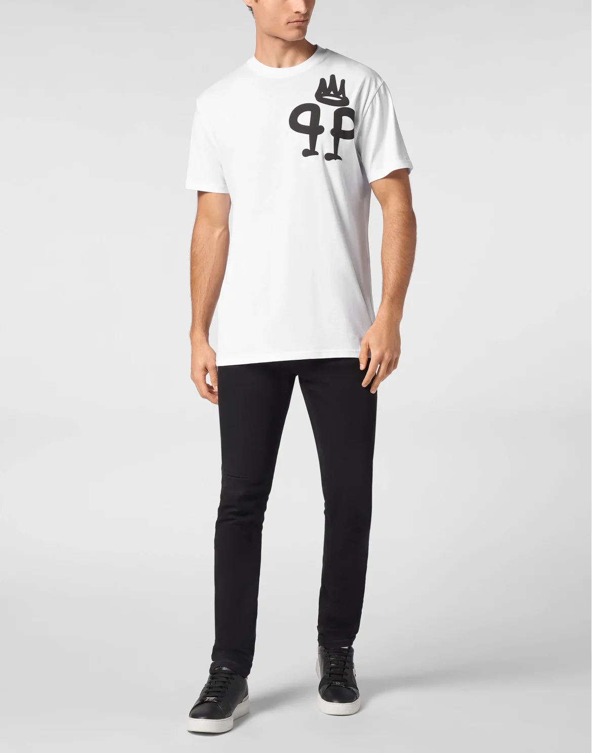 T-shirt Round Neck SS King Plein, цвет: Белый