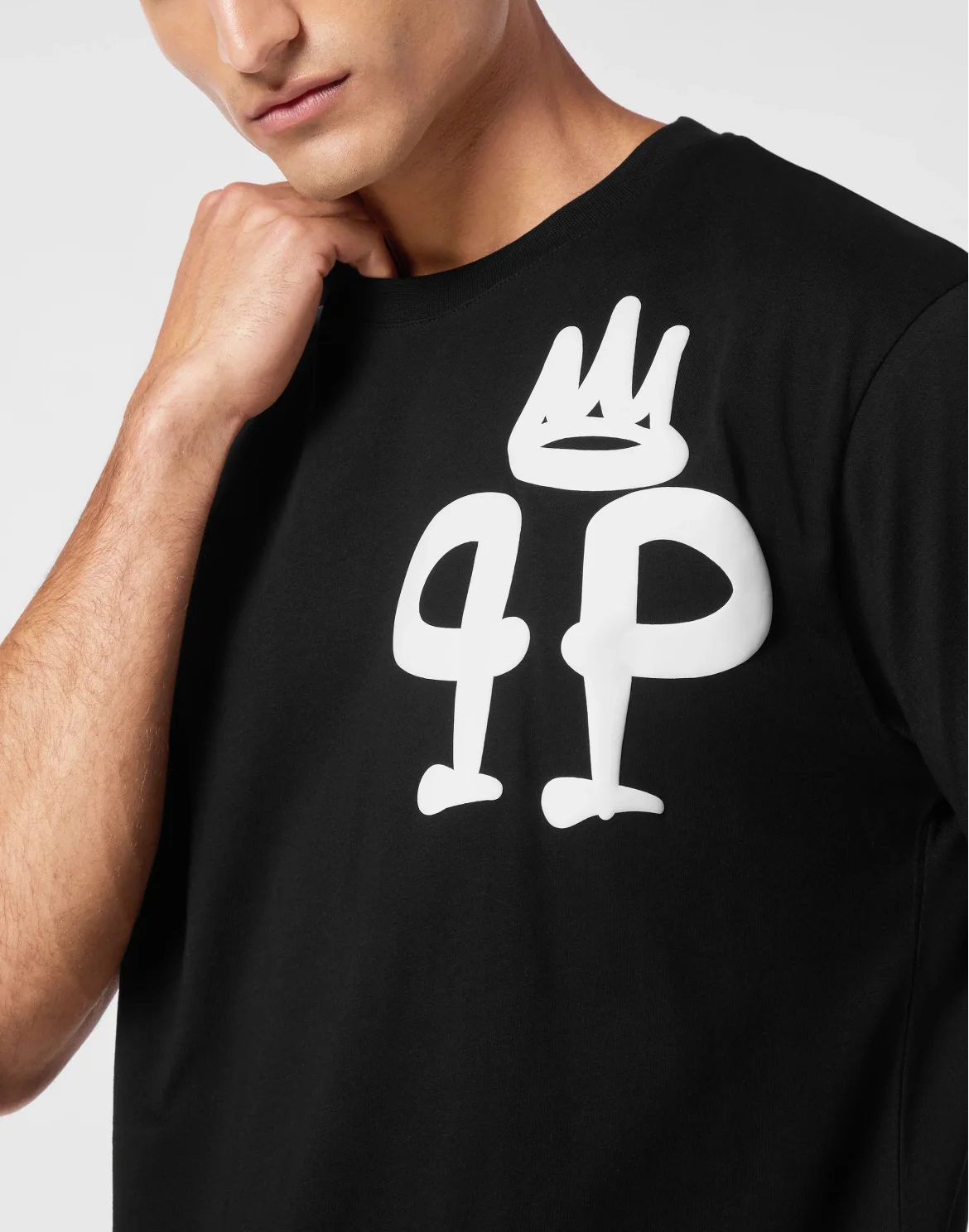 T-shirt Round Neck SS King Plein, цвет: Черный