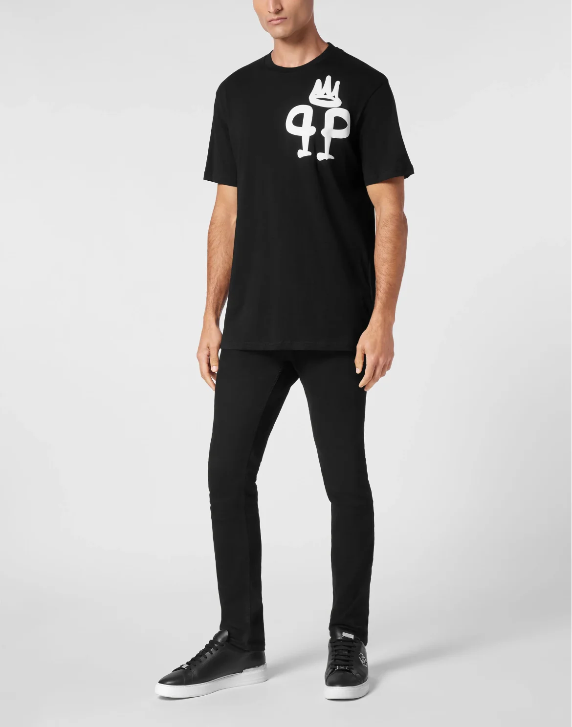 T-shirt Round Neck SS King Plein, цвет: Черный
